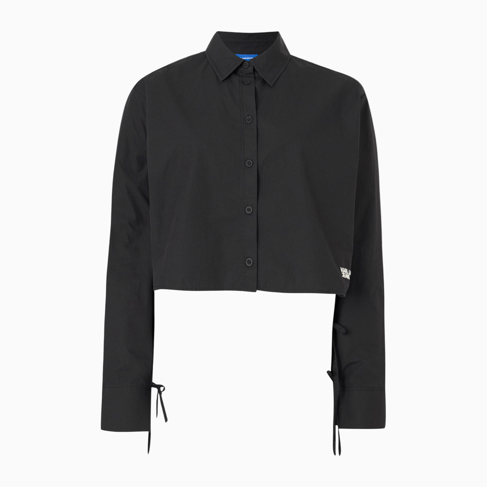 Дамска черна риза Karl Lagerfeld Jeans Women Shirt B1W11027 999 Front View