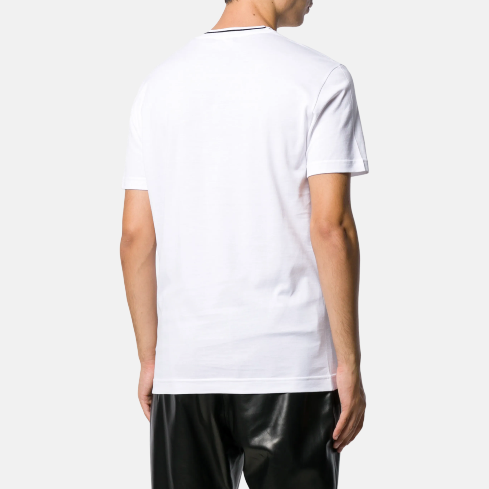 Мъжка бяла тениска Dolce & Gabbana Sacred Heart Men T-shirt G8KD0T G7SLY