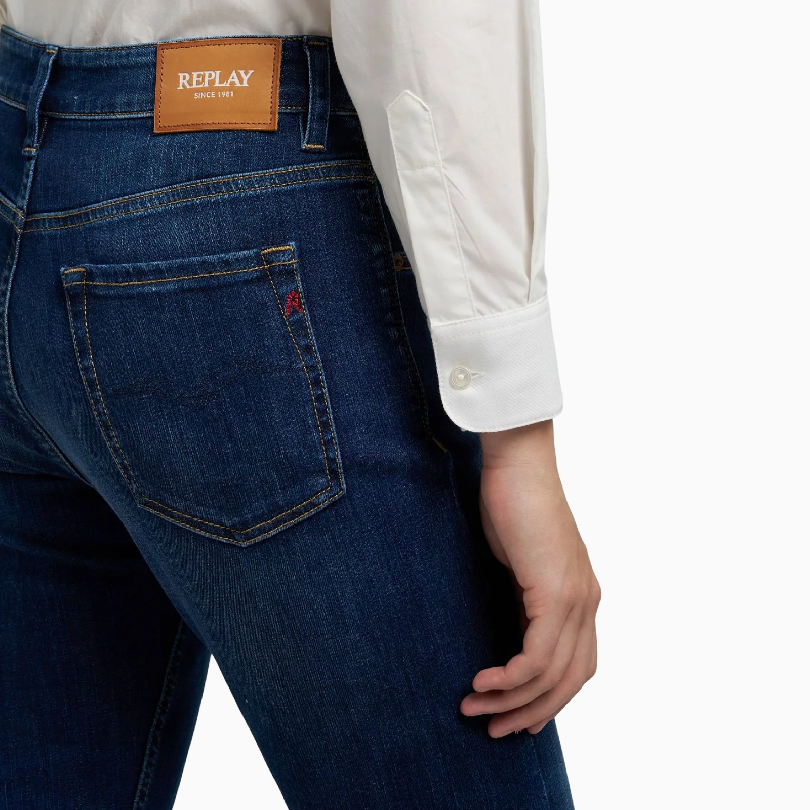 Дамски сини дънки Replay Women Jeans WA416.000.685 913 Close-Up