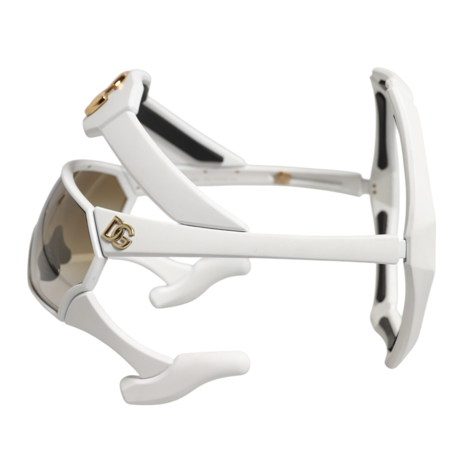 Dolce & Gabbana White Acetate Next Generation Mask Eyewear Sunglasses