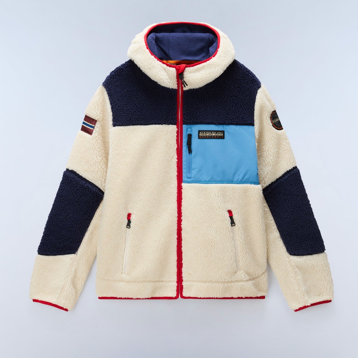 Мъжки суичър Napapijri Yupik Fleece Hoodie NP0A8AZX M3E Front View