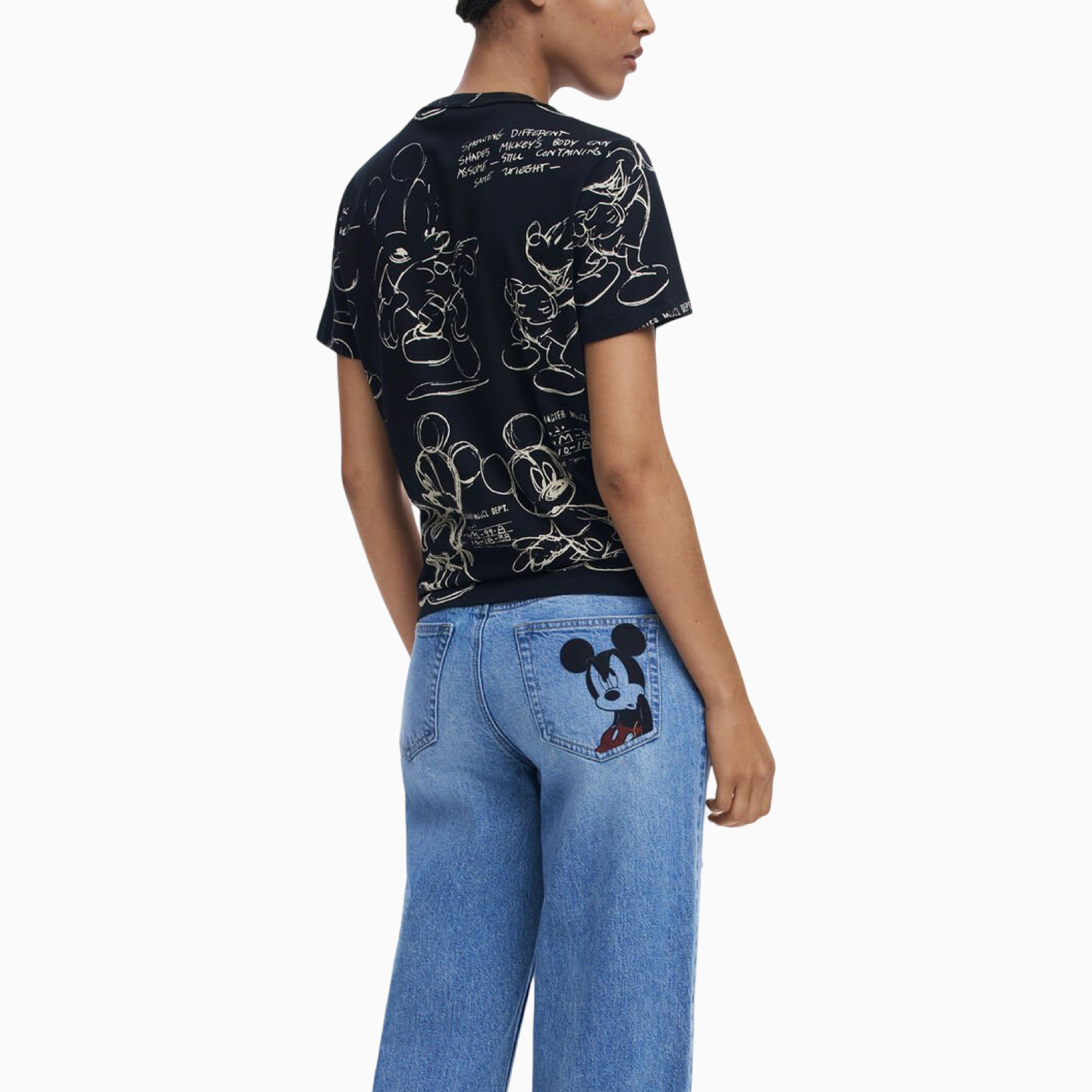 Дамска тениска Desigual Women T-shirt 25WWTK03 Back View