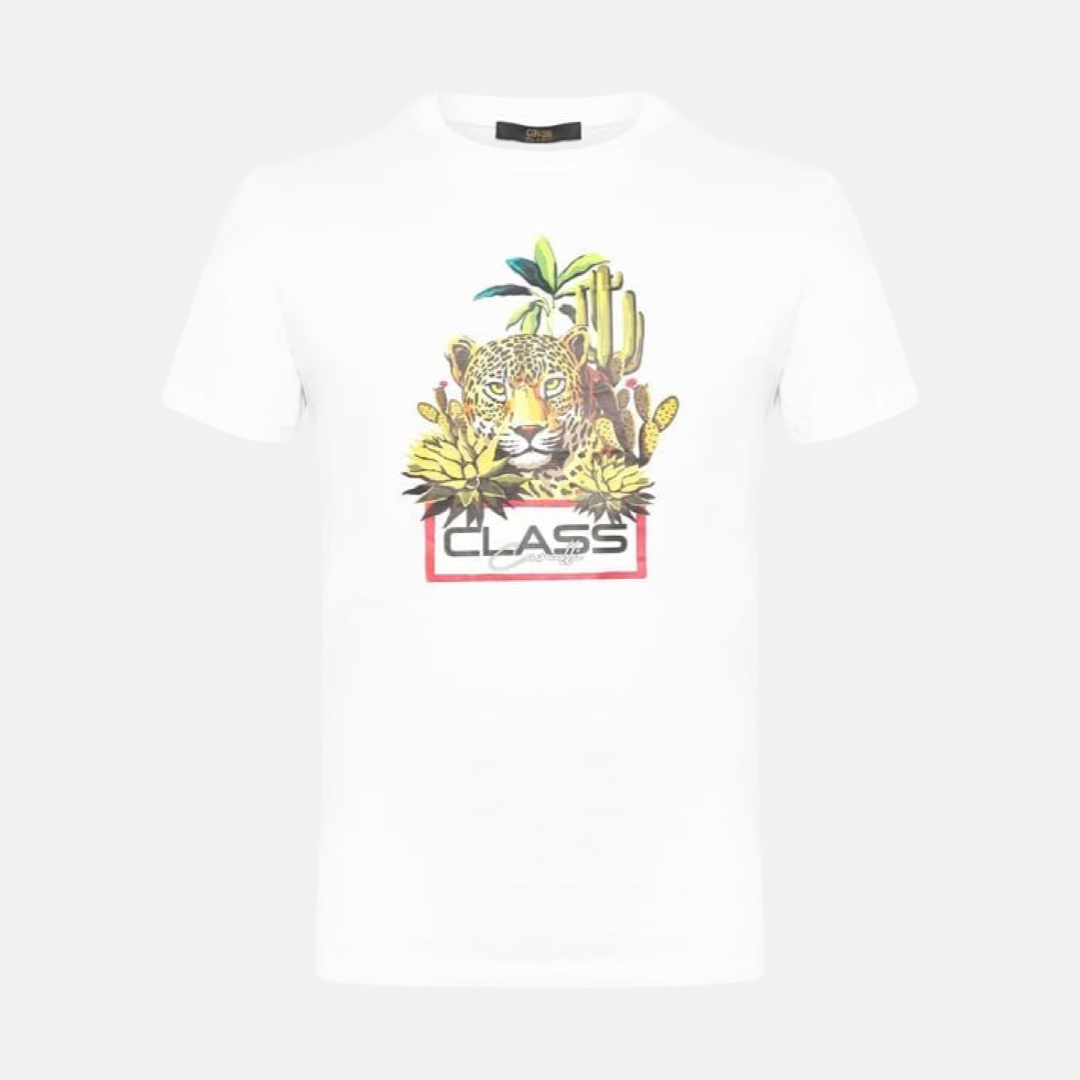 Мъжка бяла тениска Cavalli Class CLL2MTS04
