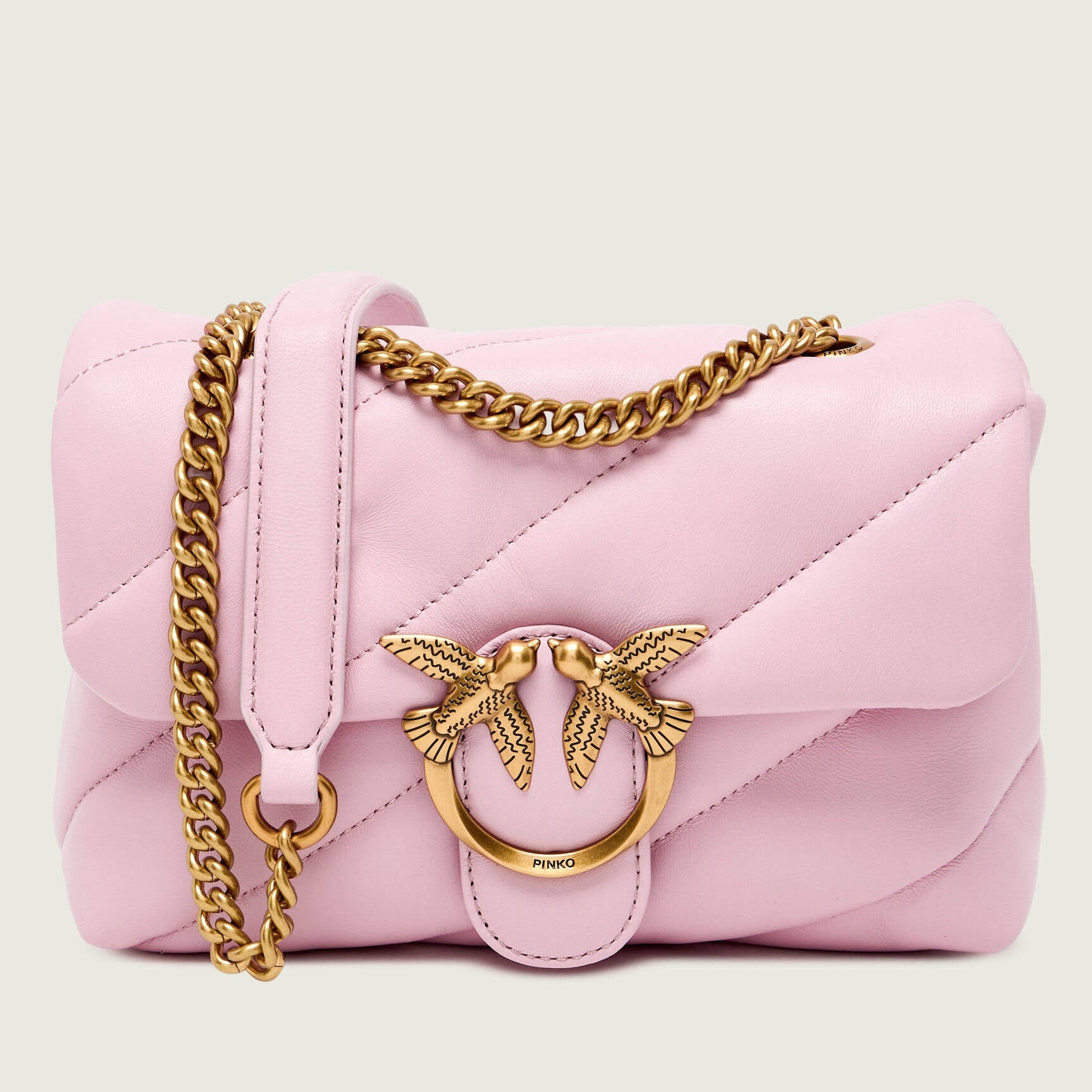 Дамска чанта Women’s shoulder bag Pinko Love Puff Mini 100039 A0F2 P26Q Pink Front view