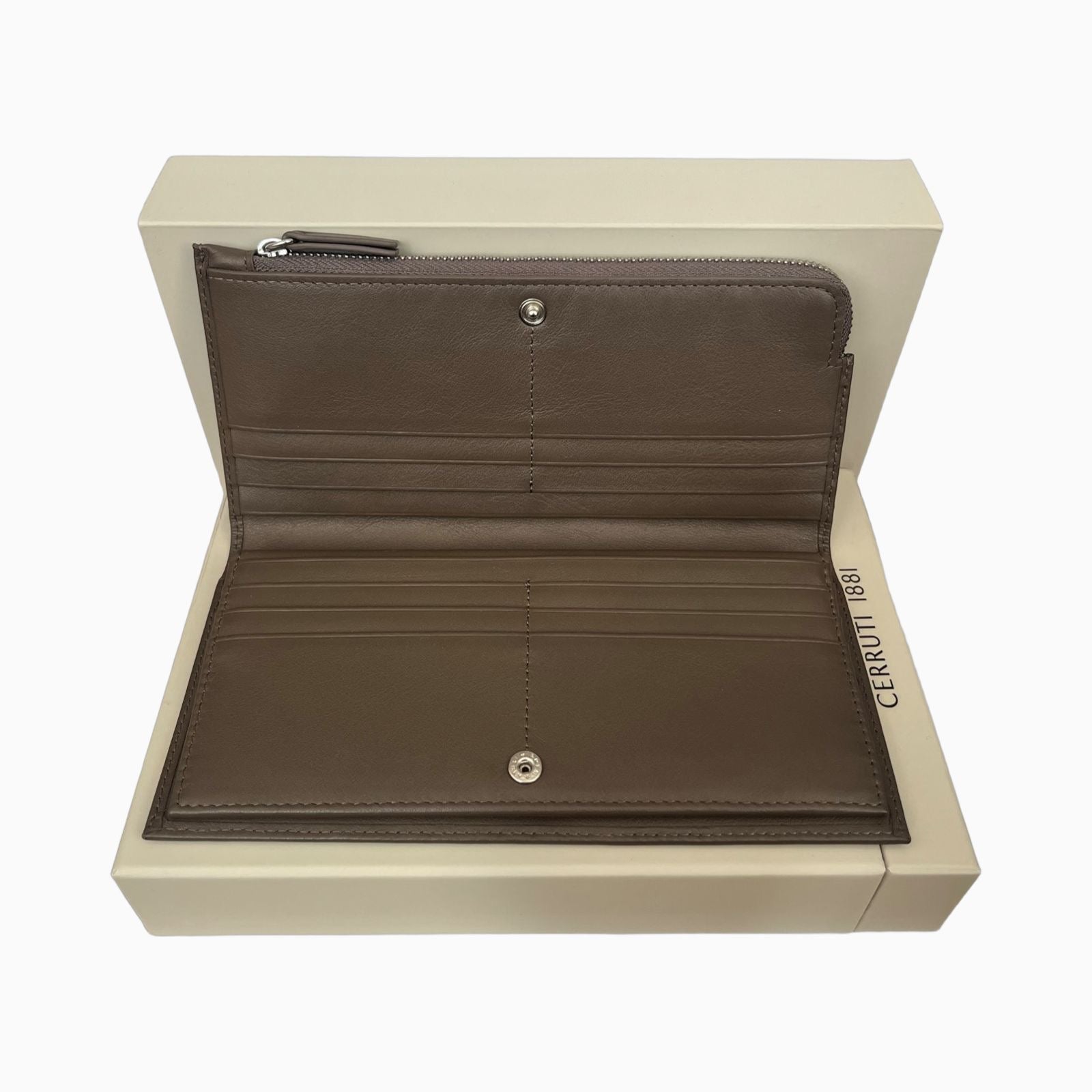 Мъжки клъч портфейл Men's clutch wallet Cerruti 1881 Carson CEMA02695M Brown inside view