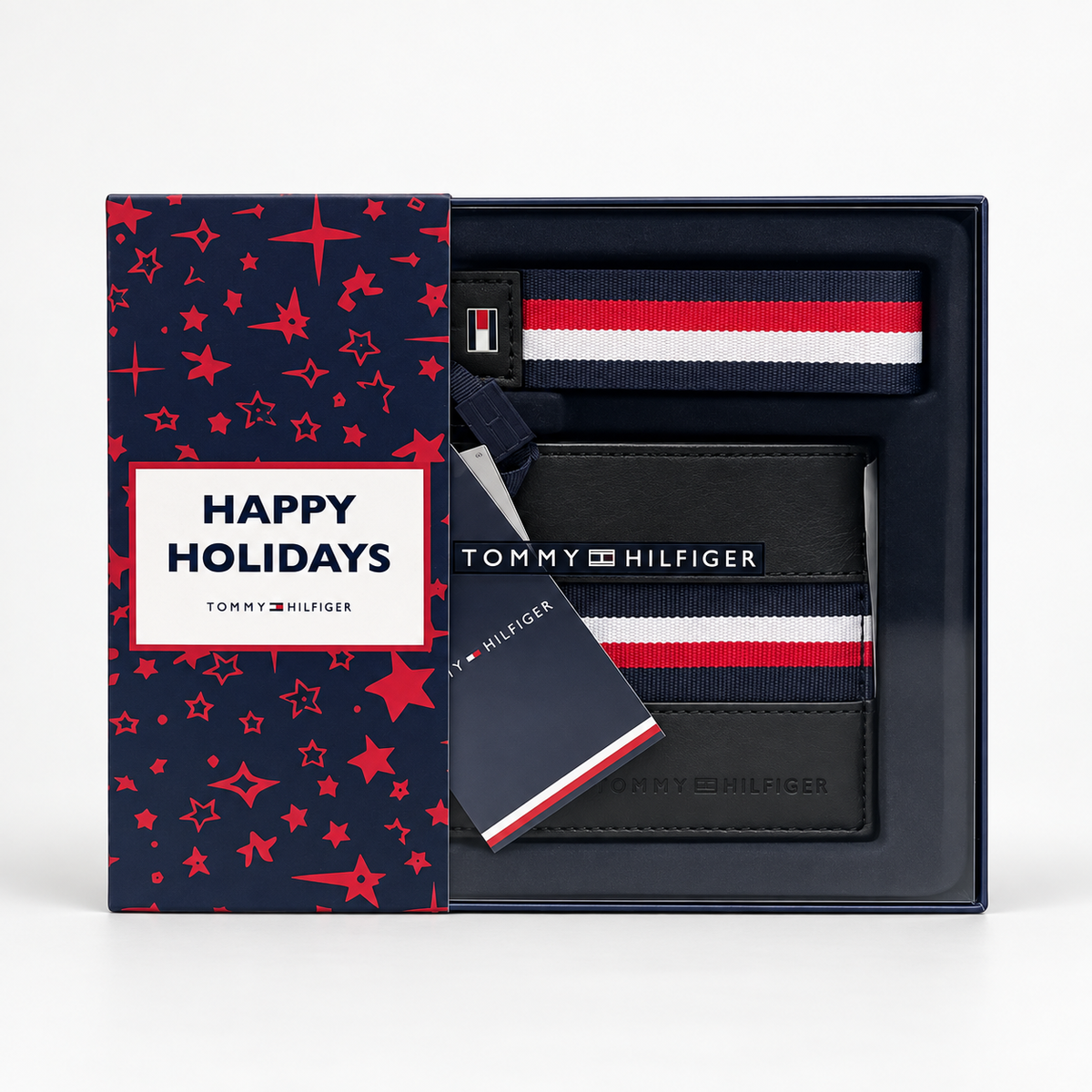 Подаръчен комплект портфейл и ключодържател Men's gift box wallet & key ring Tommy Hilfiger AM0AM03939 901