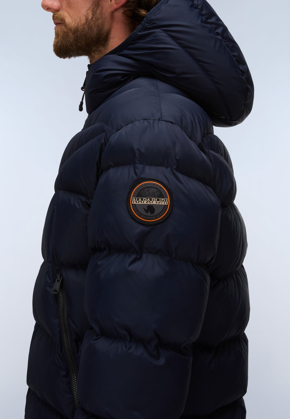 Men’s hooded puffer jacket Napapijri Molveno
NP0A88V2A 176 Dark Blue side view 1