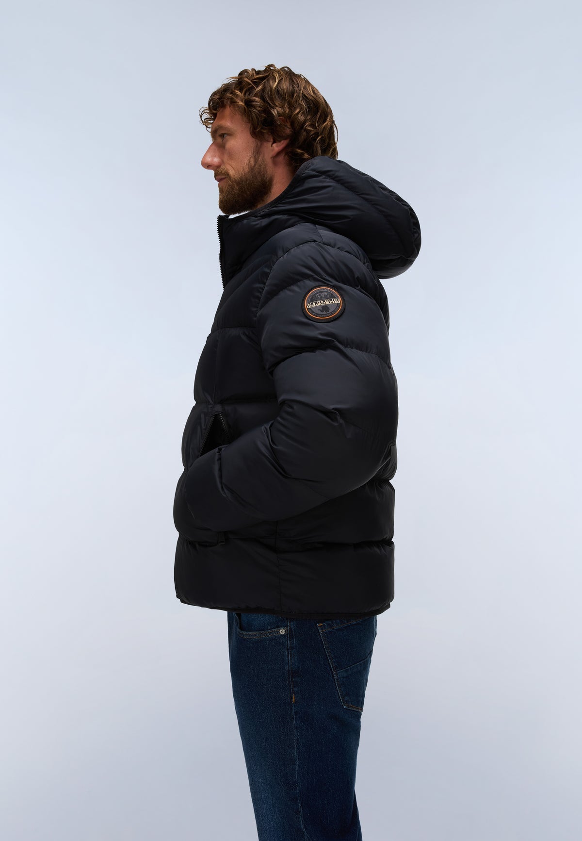Men’s hooded puffer jacket Napapijri Molveno
NP0A88V2A 941 Black side view