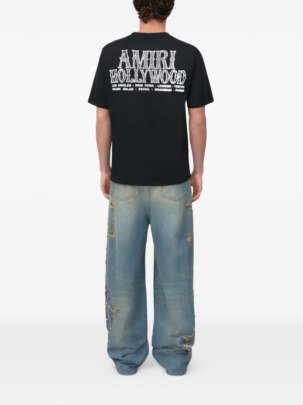 Мъжка тениска Men’s t-shirt Amiri Hollywood
AMTOJR1035001 Black lifestyle back view