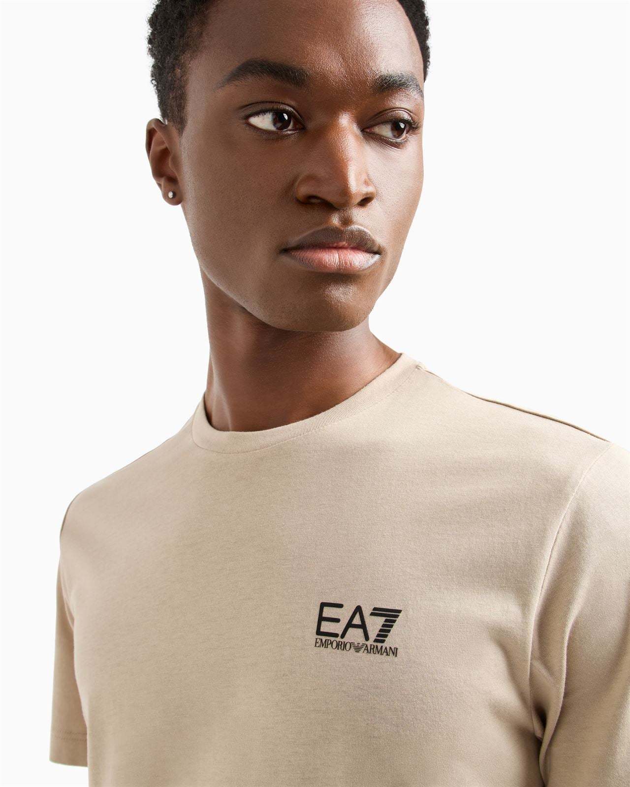Мъжка тениска Men’s t-shirt EA7 Emporio Armani 8NPT25 PJVPZ 6155 Beige close up view