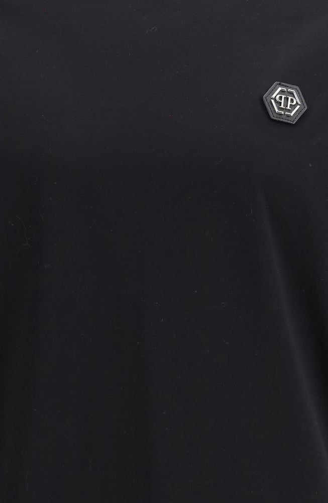 Мъжка тениска Men’s t-shirt Philipp Plein Hexagon AAECMTK8740PJY002N02 Black detail view