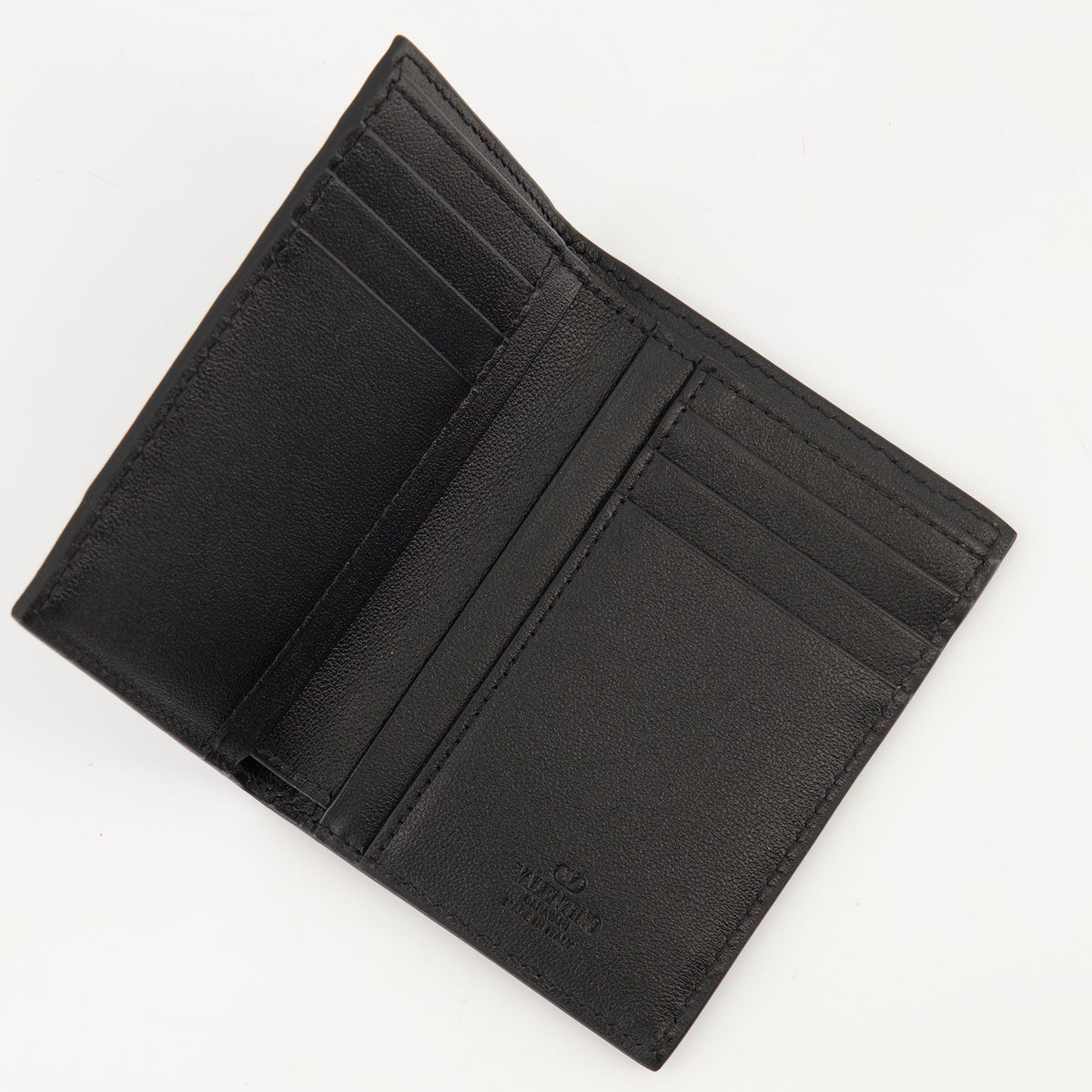 Ostrich leather Cardholder Valentino Garavani
7Y2P0AP1RJA Black inside view