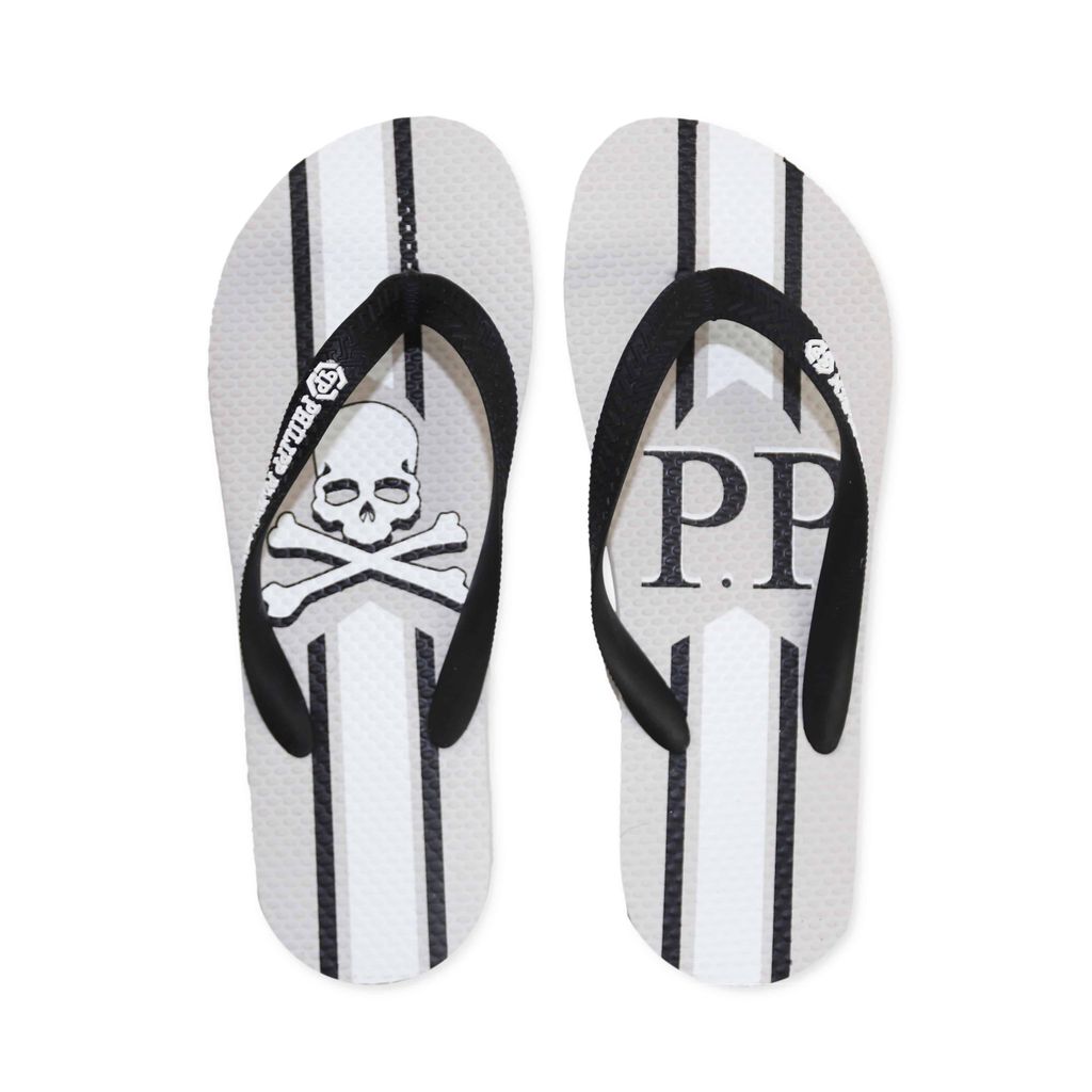 Мъжки джапанки Men’s flip flop Philipp Plein IMPS903 Grey top view