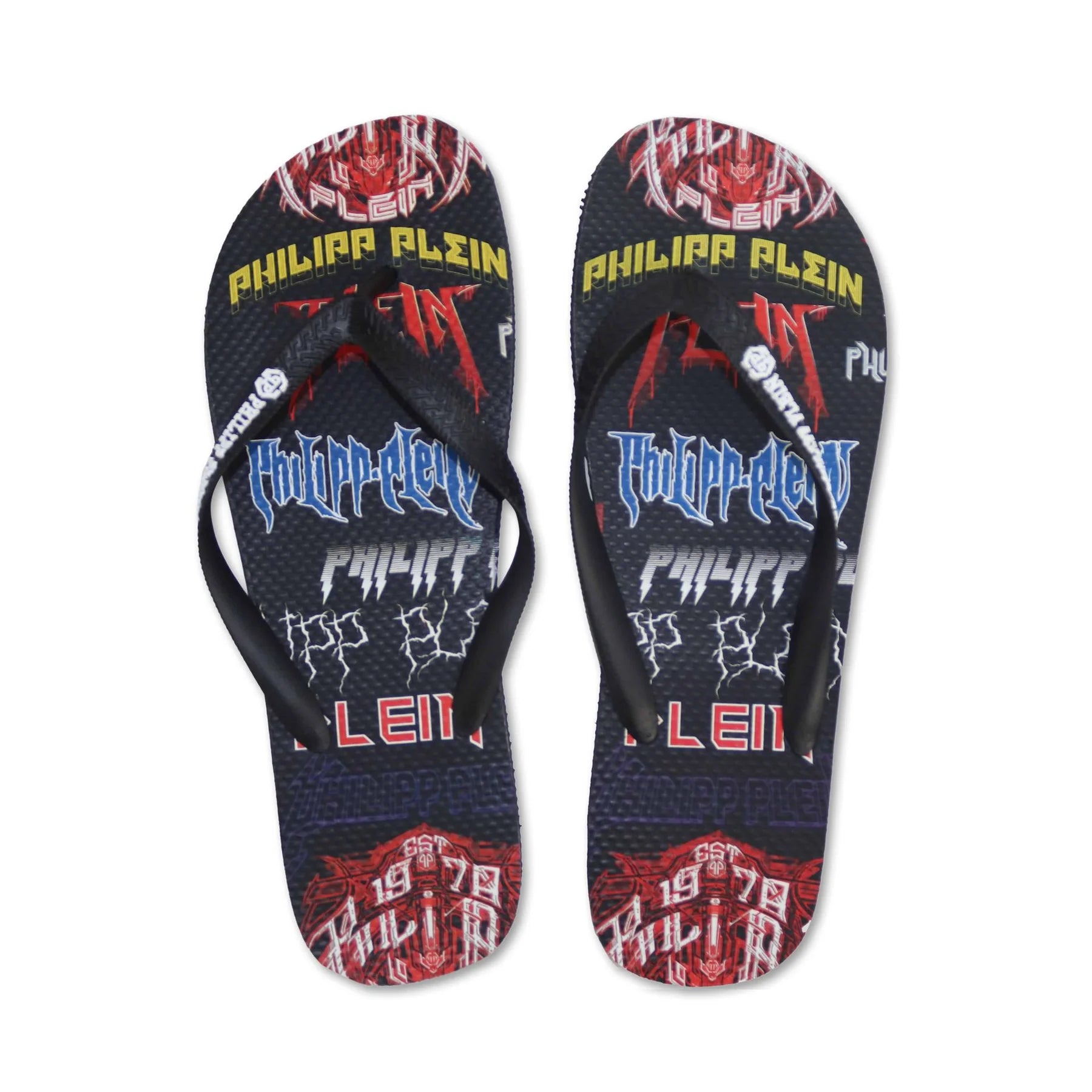 Мъжки джапанки Men's flip-flops Philipp Plein IMPS902 top view