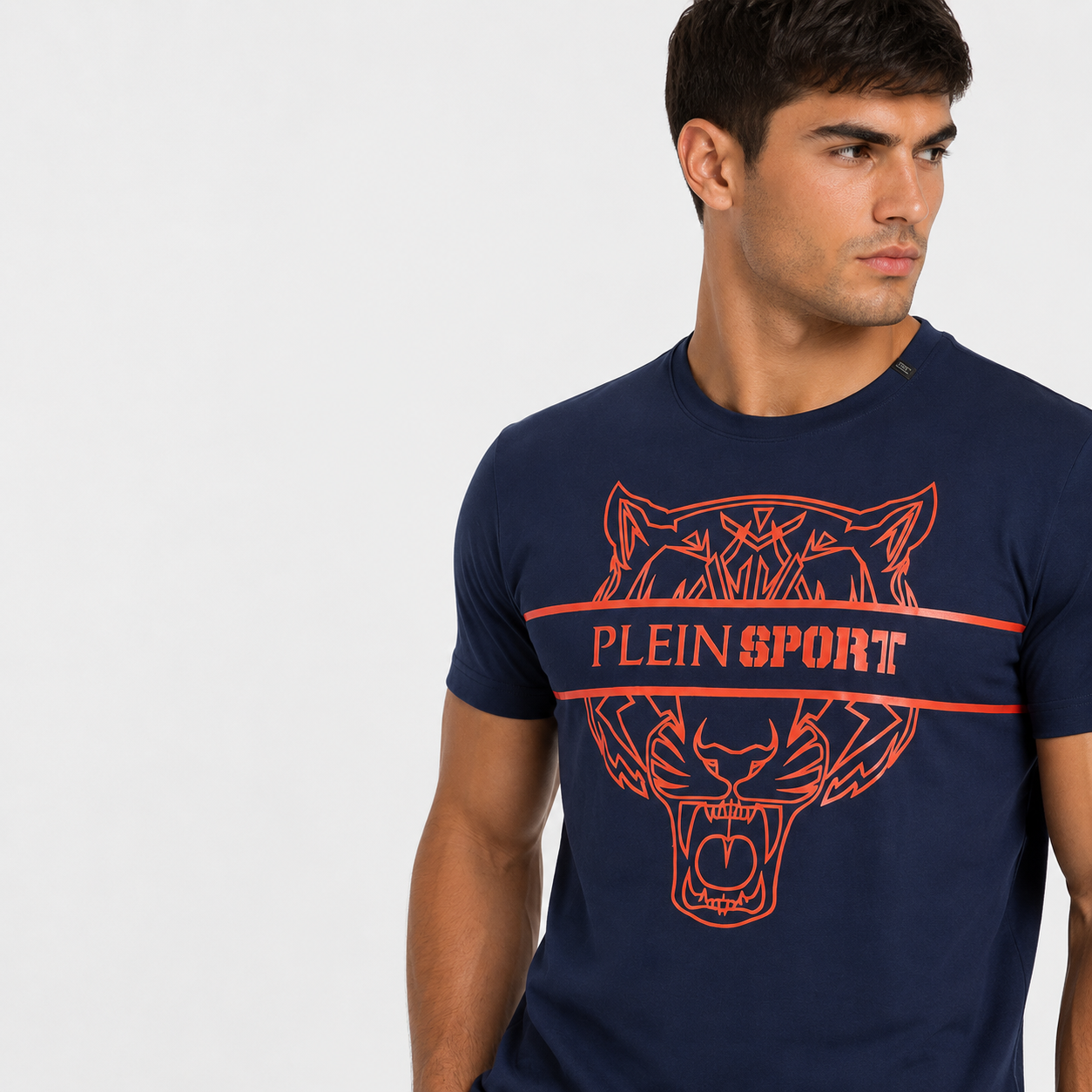 Мъжка синя тениска Plein Sport Men T-shirt TIPS112 85 Close-Up