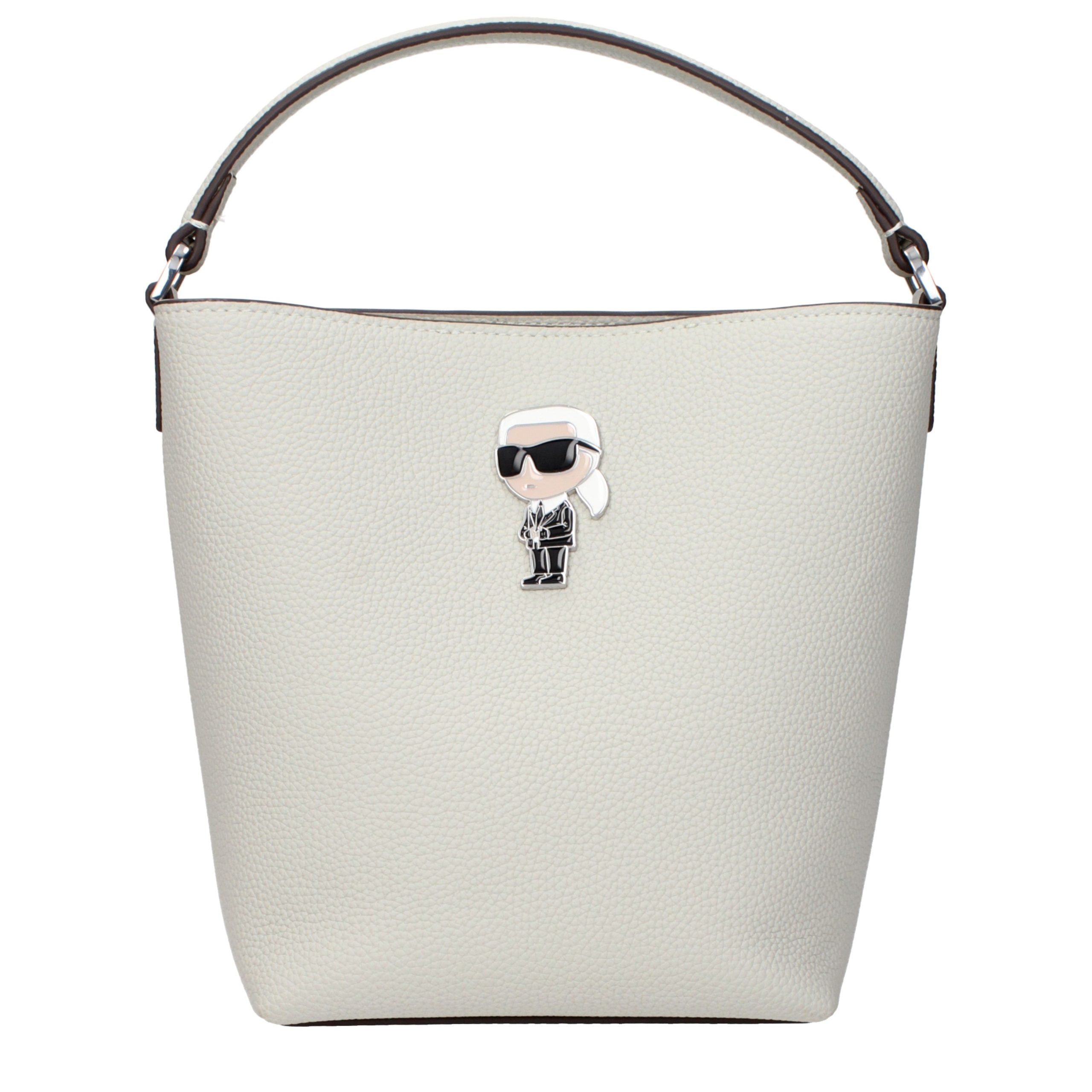 Дамска чанта за ръка Women’s IKON pebble bucket 2GL Karl Lagerfeld BSW300342GL Off White