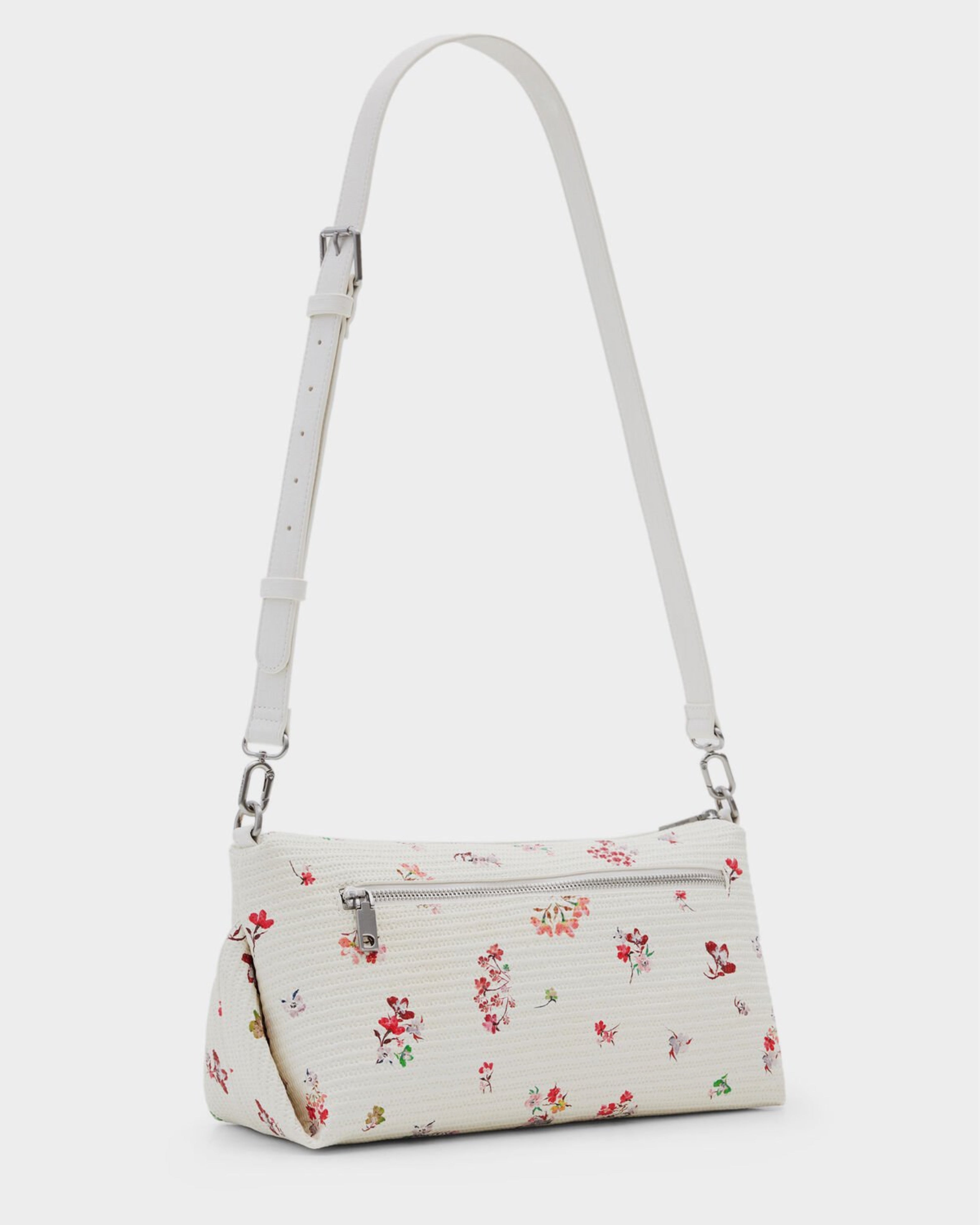 Дамска чанта за рамо Women’s M flower textured shoulder bag Desigual 24SAXP65 1001 back view