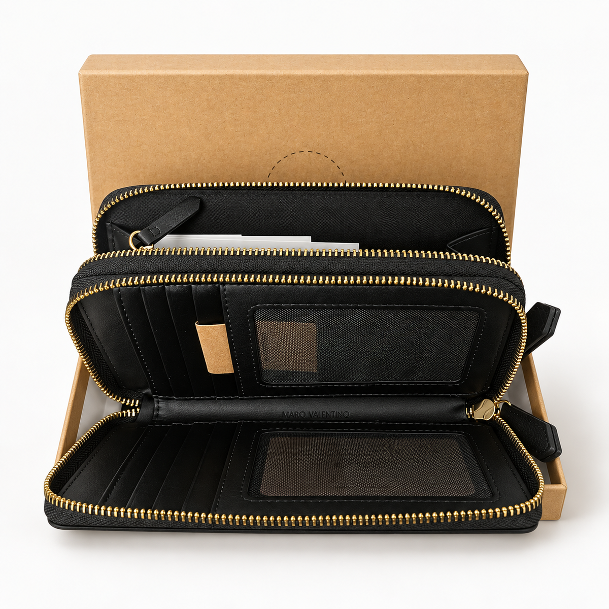 Women's clutch wallet Valentino by Mario
VPS8P947 RISES RE Black inside view