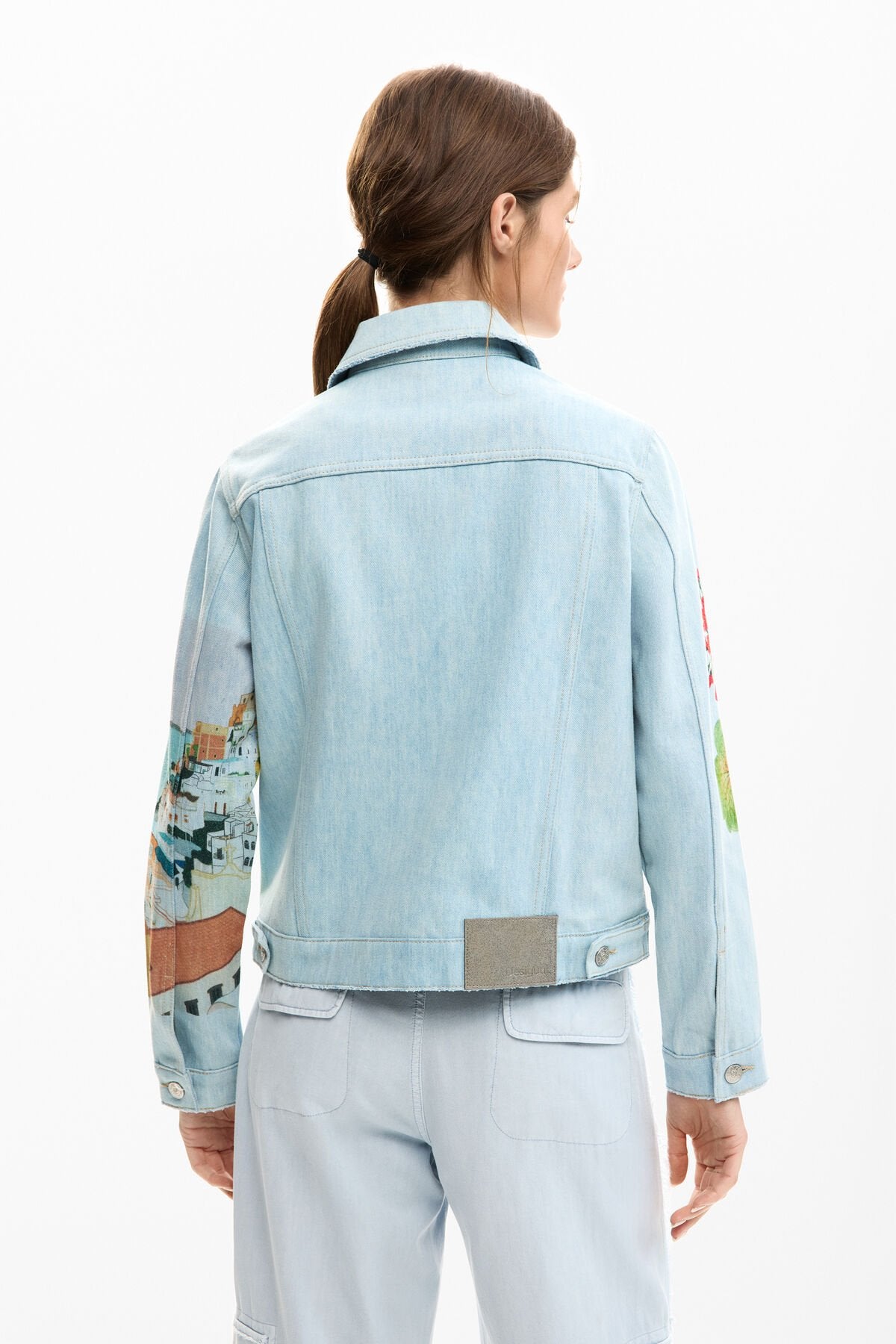 Дамско дънково яке Women’s denim jacket Desigual Amalfi 26SWED02 5053 Azzuro back view