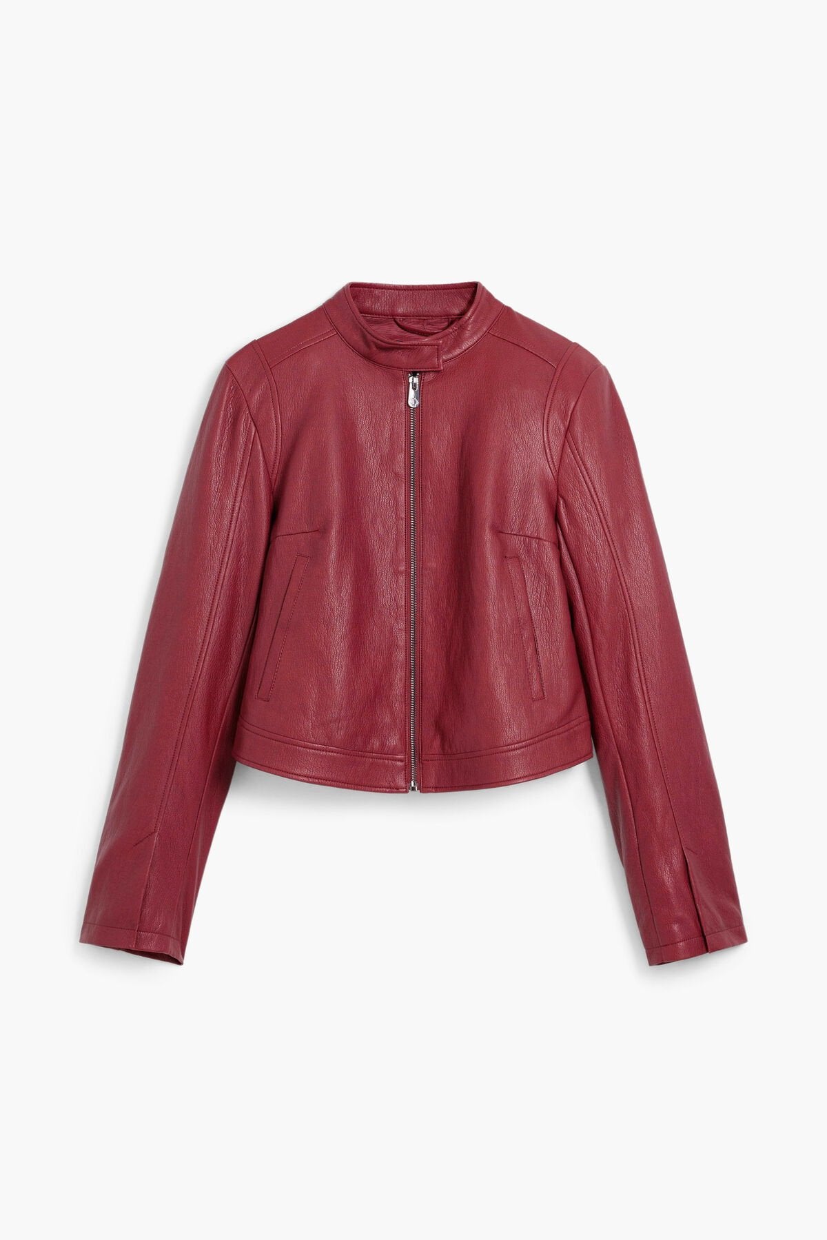 Дамско кожено яке Women’s leather jacket Desigual 26SWEW093192 Red front view 2