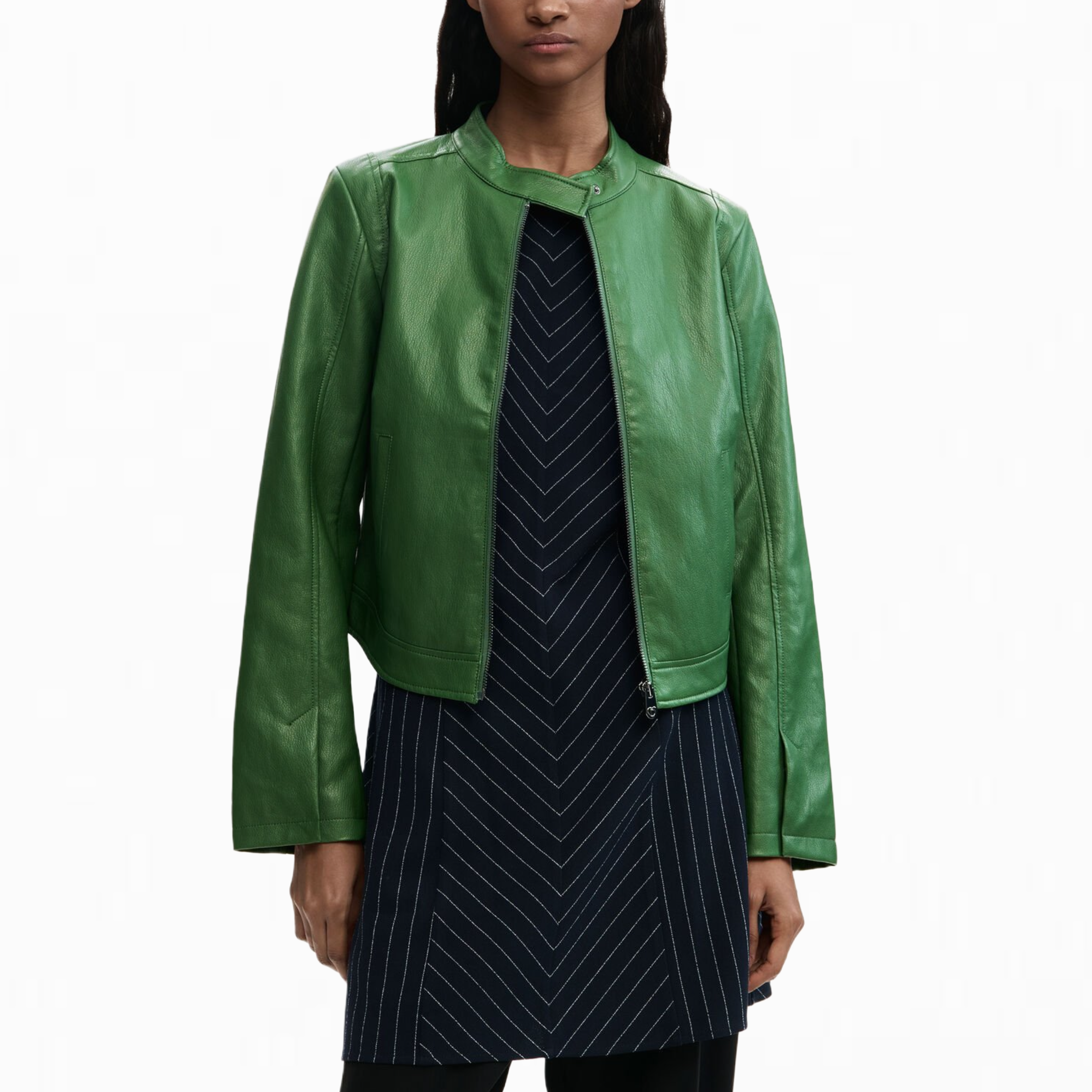 Дамско кожено яке Women’s leather jacket Desigual 26SWEW094129 Green