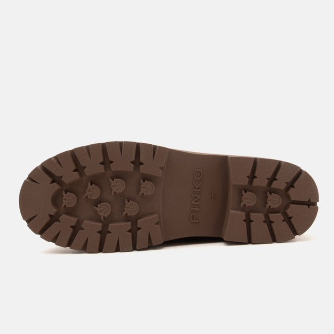 Дамски мокасини Women’s platform loafers Pinko Margaret 01 SD0561P056 L72 Brown outsole view