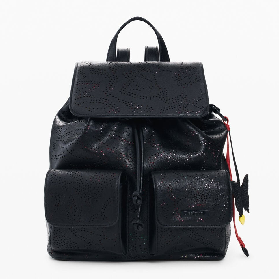 Дамска чанта Women’s rucksack Desigual 26SAKP30 2000 Black front view