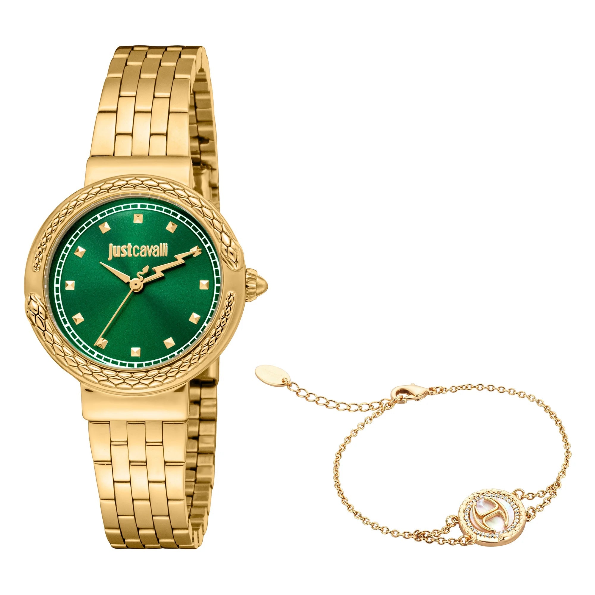 Дамски часовник Women’s set watch + bracelet Just Cavalli Brave Snake JC1L311M0035