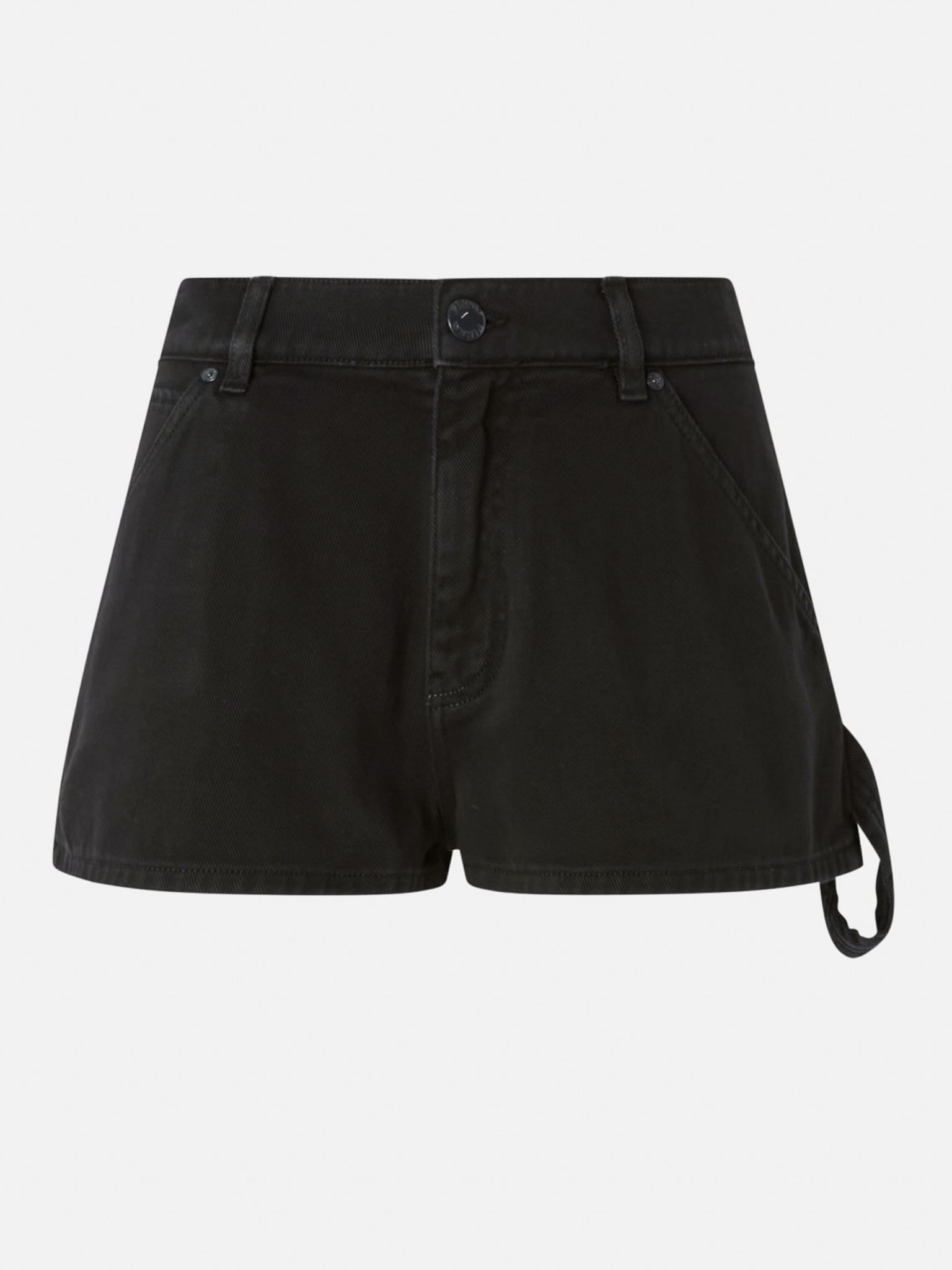 Дамски къси панталони Women's short jeans Pinko 104893 A2HD Z99 Black front view
