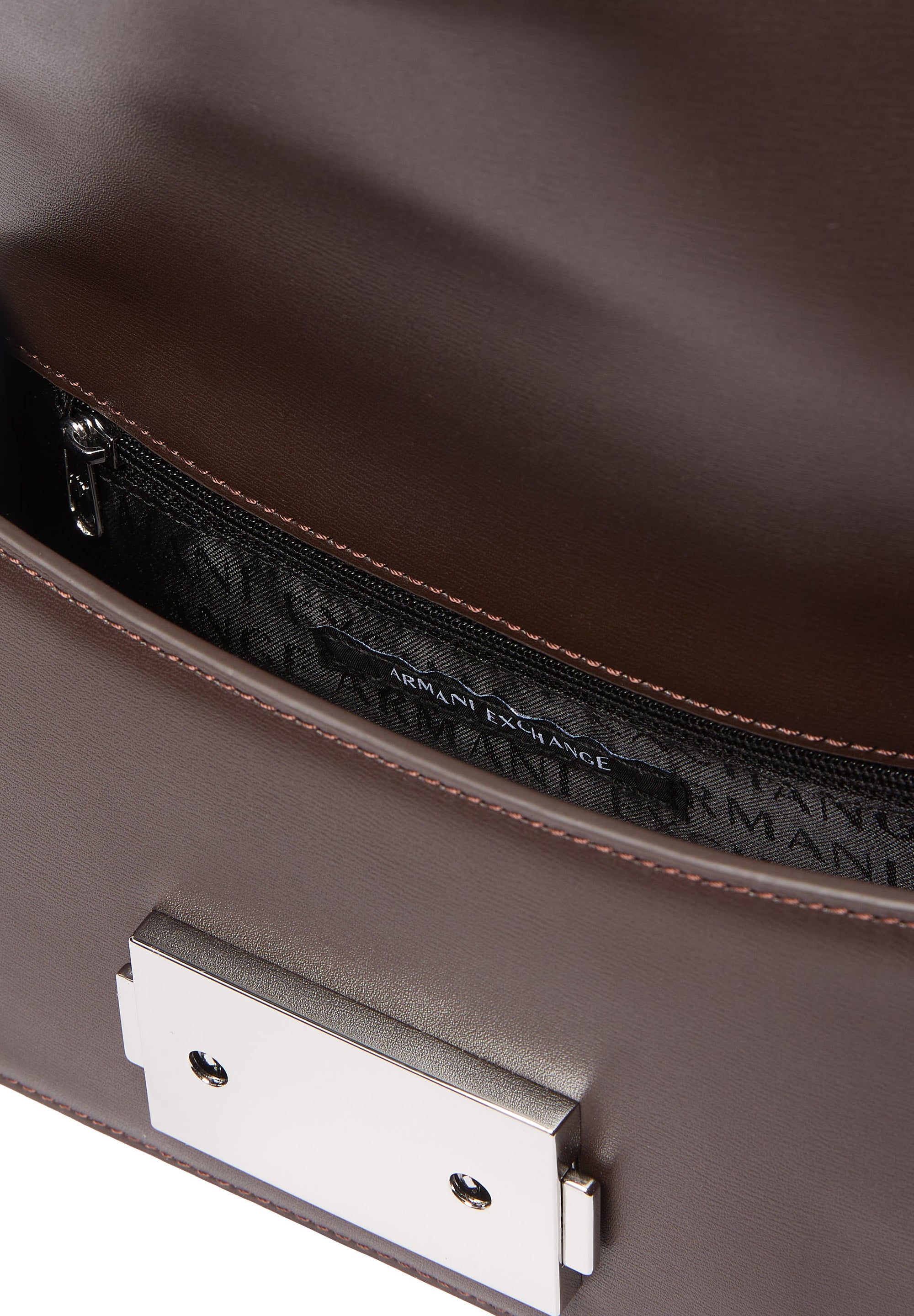 Дамска чанта Women’s shoulder bag Armani Exchange XW000071 AF12039 Dark Brown inside view