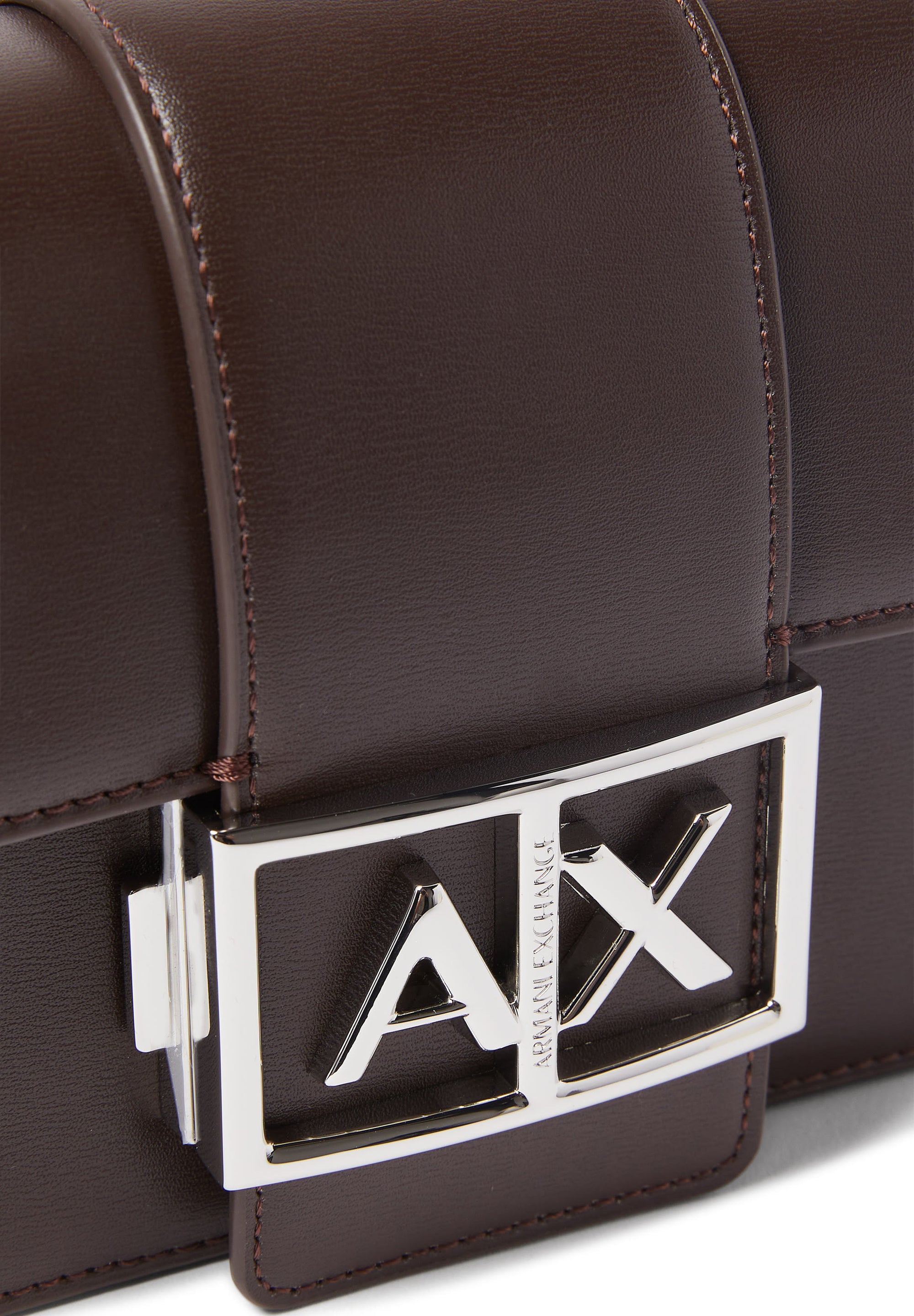 Дамска чанта Women’s shoulder bag Armani Exchange XW000071 AF12039 Dark Brown logo view