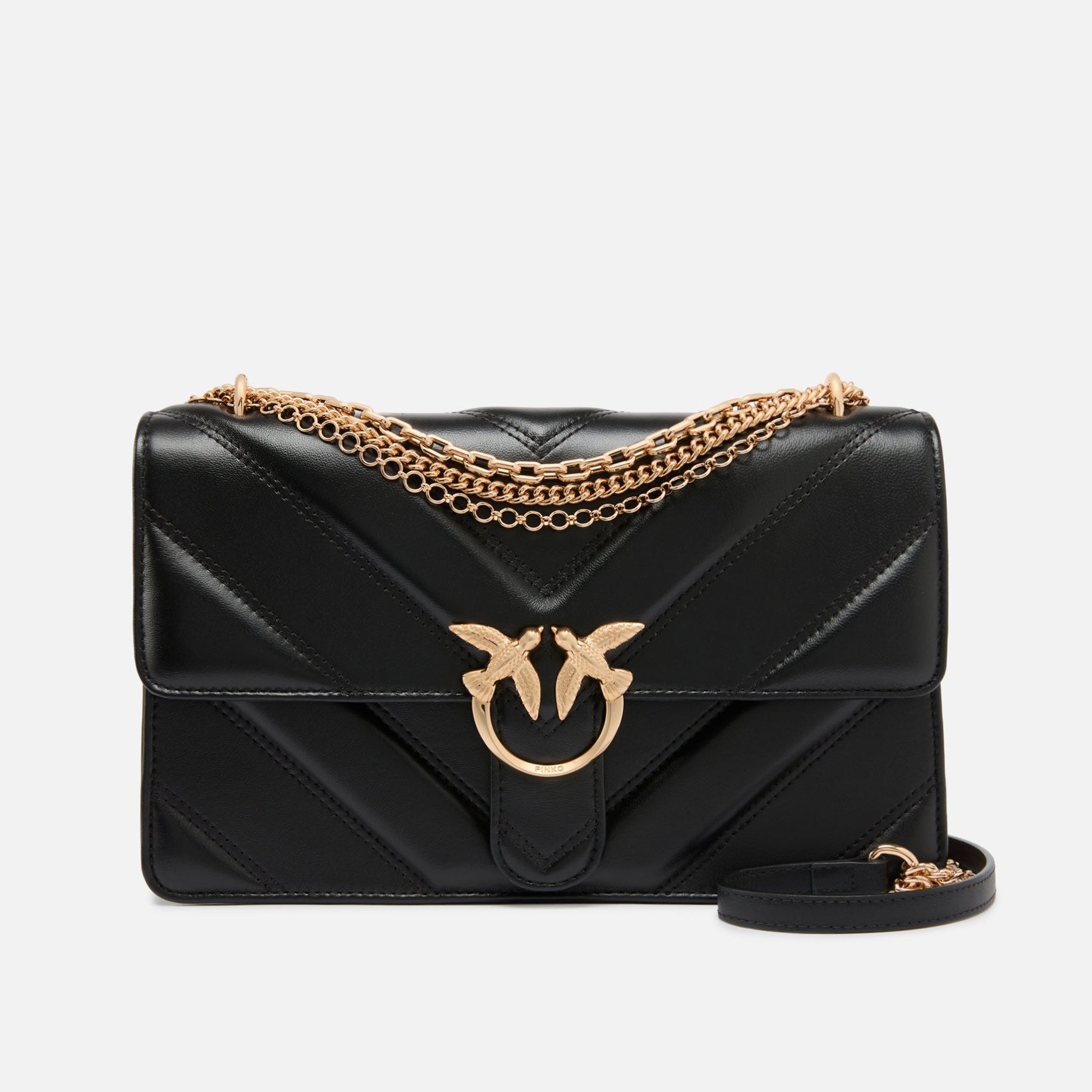 Дамска чанта Women’s shoulder bag Pinko Love One Medium 106294 A26Z Z99Y Black front view