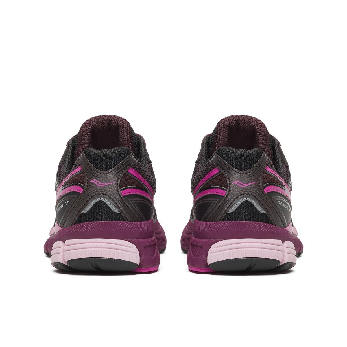 Pantofi sport pentru femei Saucony Progrid Guide 7 S101493-1050 (maro sirop / Mulberry / alb murdar) Vedere din spate