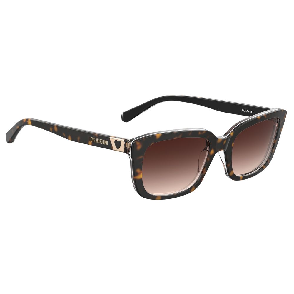 Дамски слънчеви очила Women’s sunglasses LOVE MOSCHINO MOL042S086F3H Brown angled view