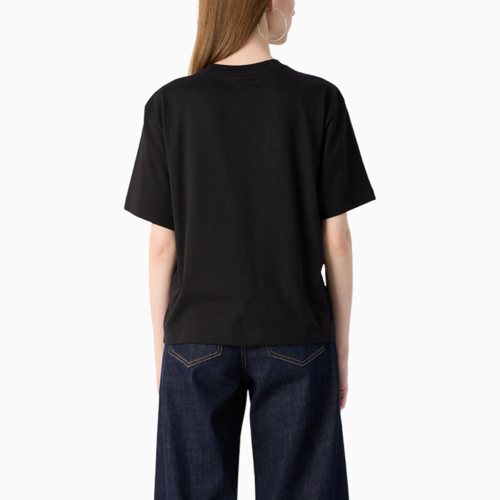 Дамски тениски Дамски тениски Women’s t-shirt Calvin Klein Jeans LV047C858G UB1 Black back view