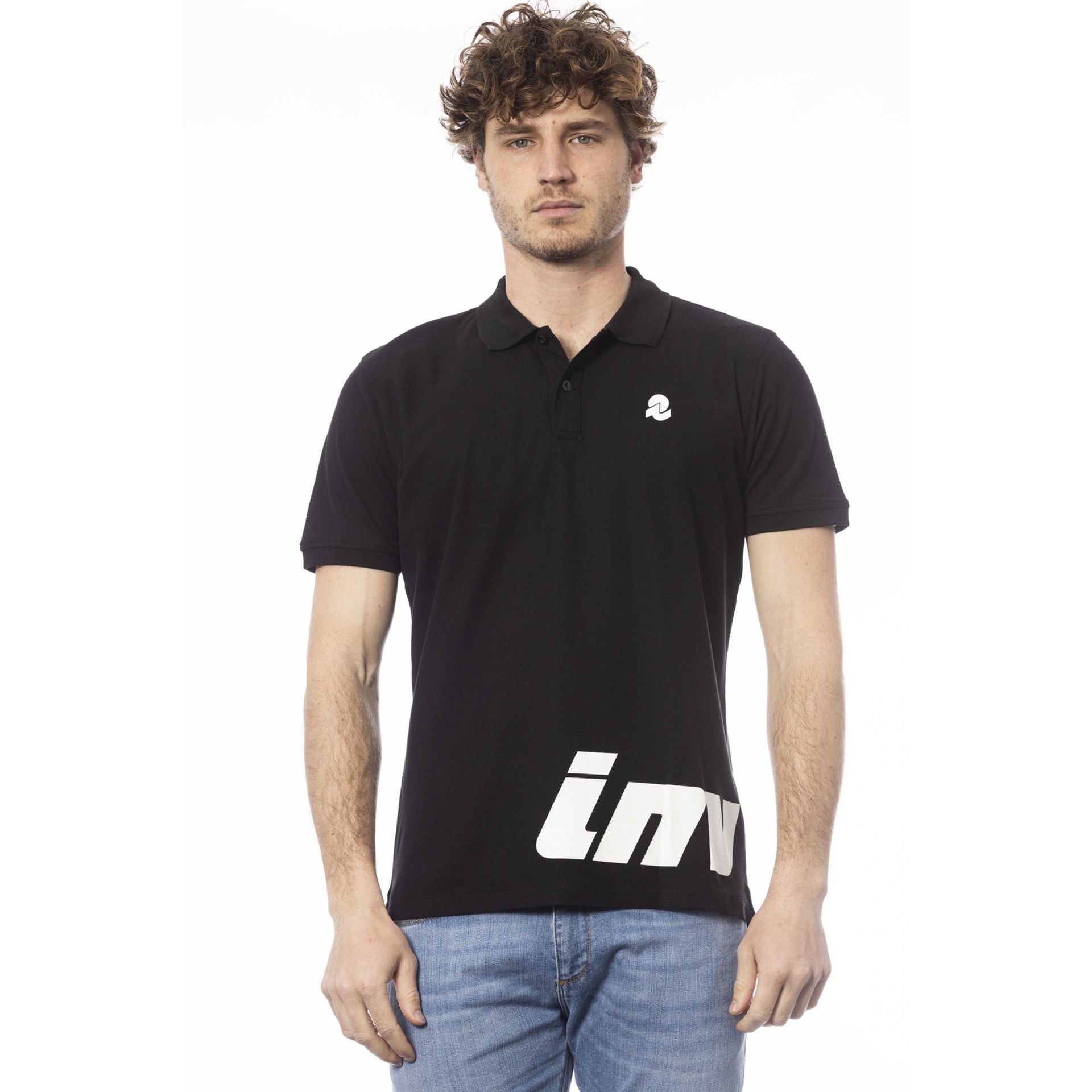 Мъжка поло тениска в черно Men’s polo shirt Invicta in Black 4452282U 7NERO Front view