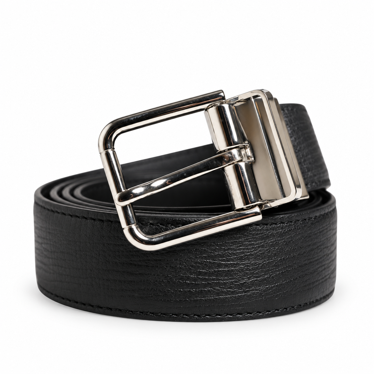 Men's belt Dolce & Gabbana SKU: BC4263 B5373 front coiled view