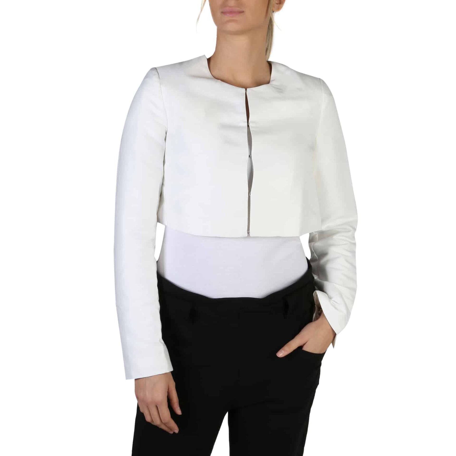 Дамско елегантно сако в бяло Women’s formal jacket Guess W83N16 TWHT White front view