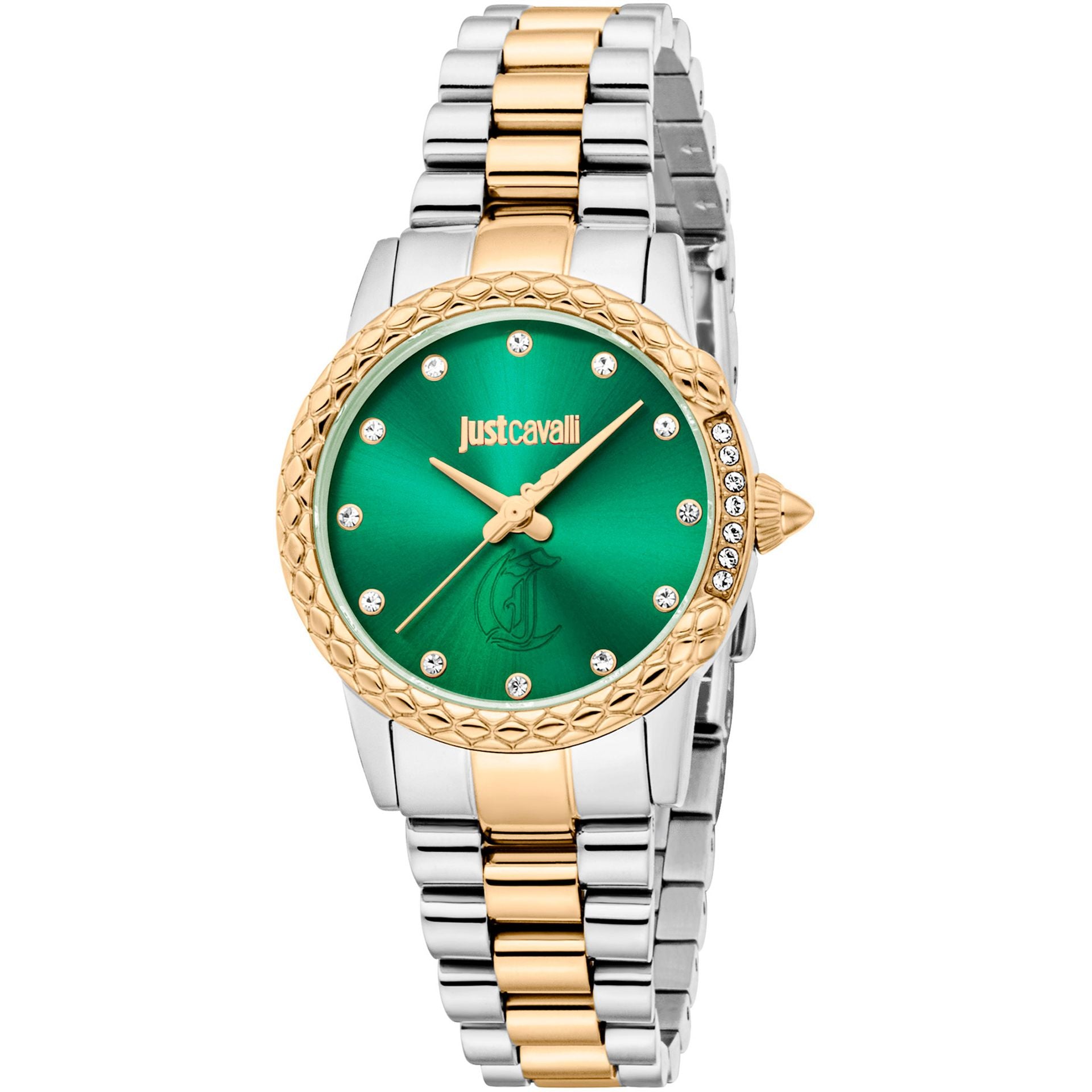 Дамски часовник Women’s watch Just Cavalli Animalier Fiorenza Snake JC1L310M0105 Two Tones YG Green