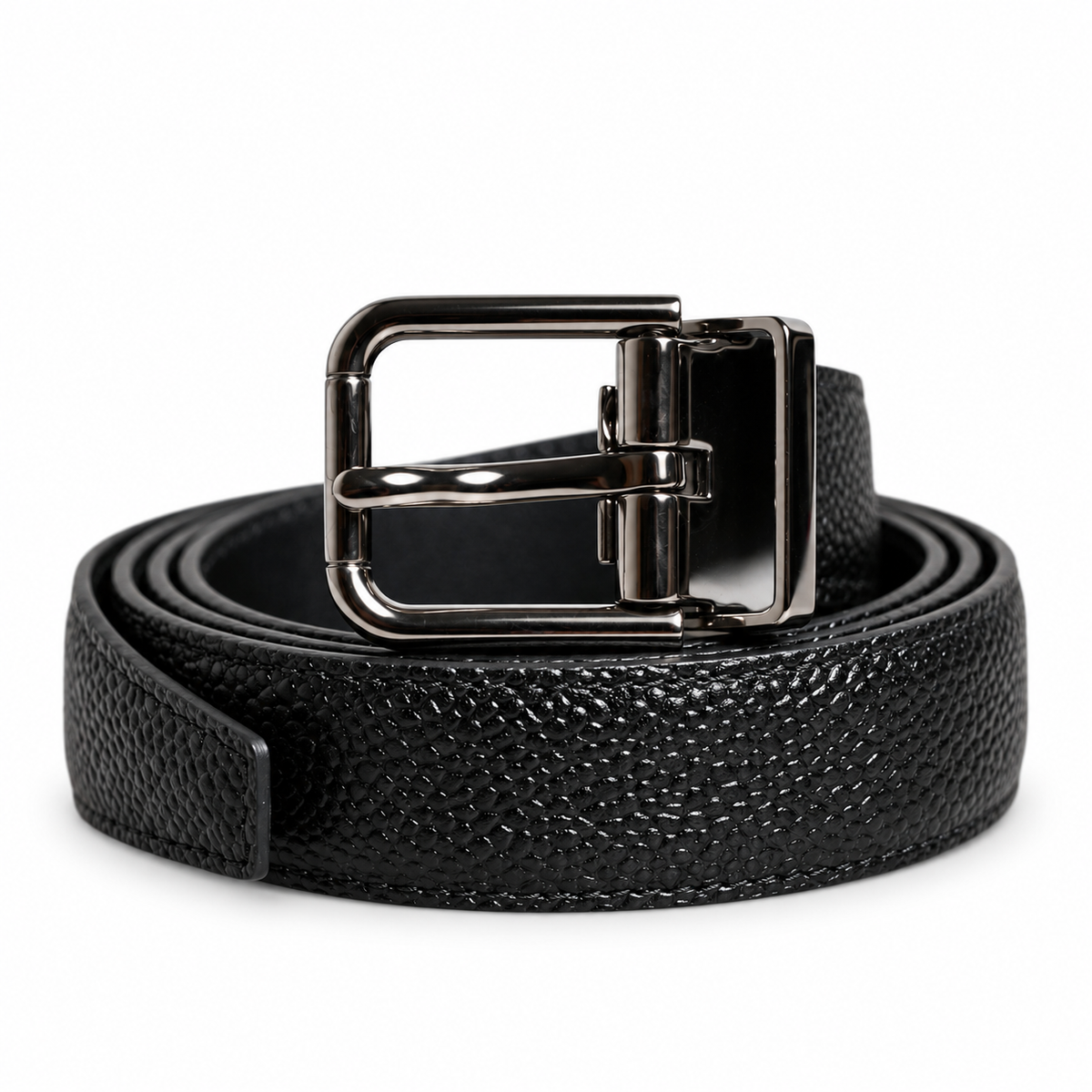 Men's belt Dolce & Gabbana SKU: BC3614 AC469 coiled front view