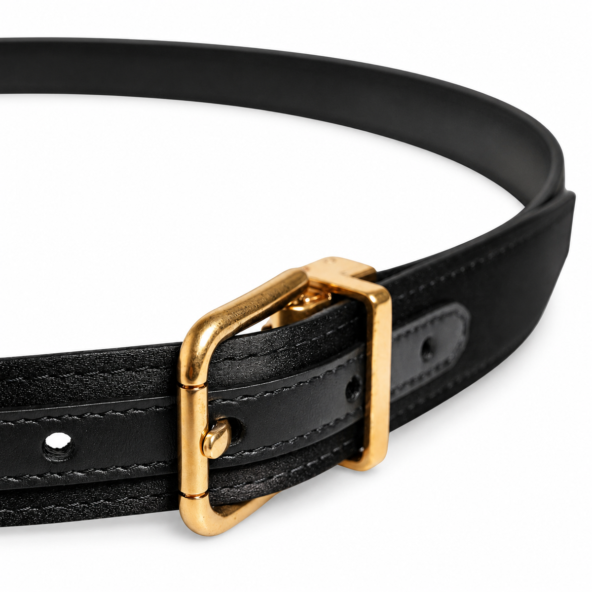 Men's belt Dolce & Gabbana SKU: BC4337 B4055 side buckle close-up