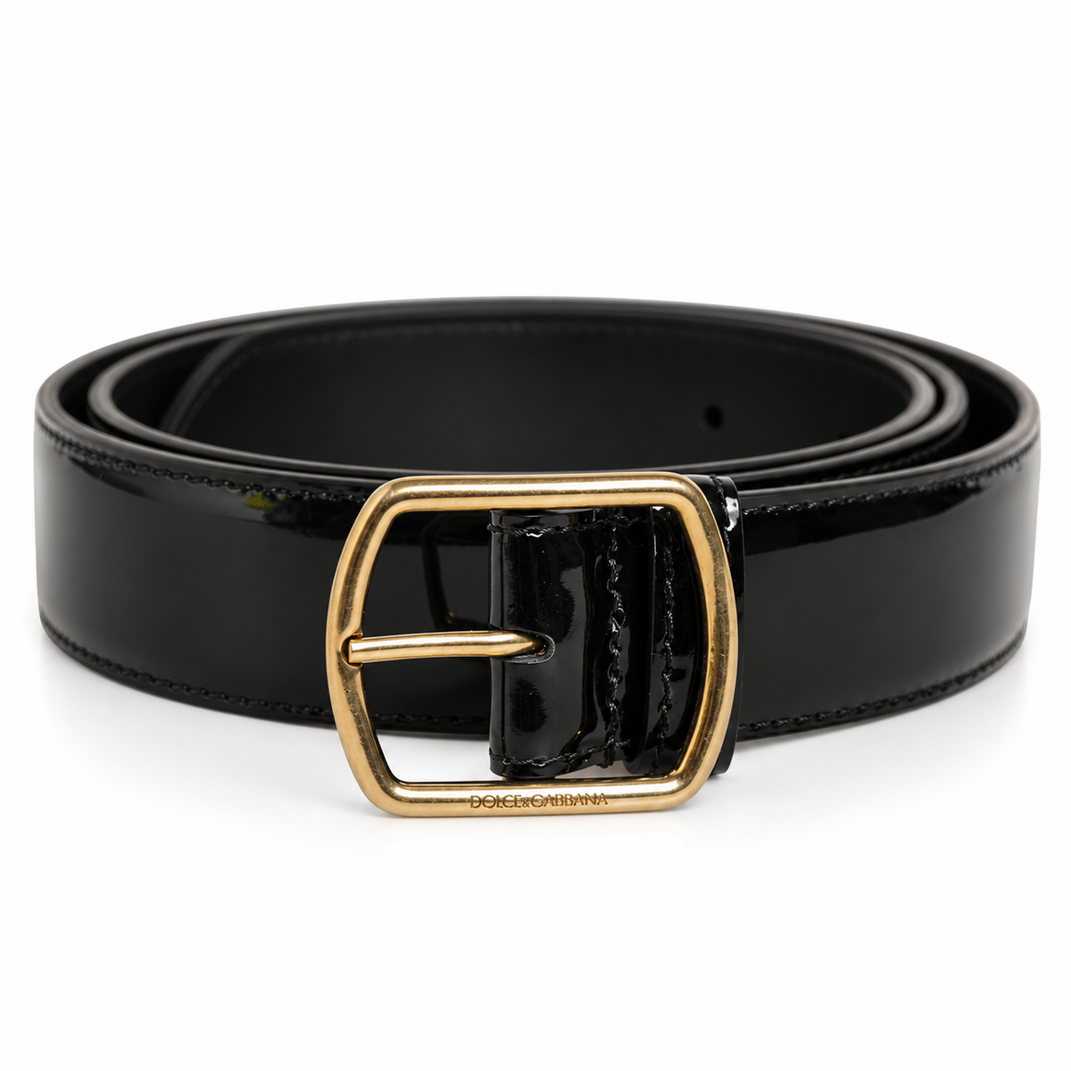 Men's belt Dolce & Gabbana SKU: BC4886 A1471 80999 coiled front view
