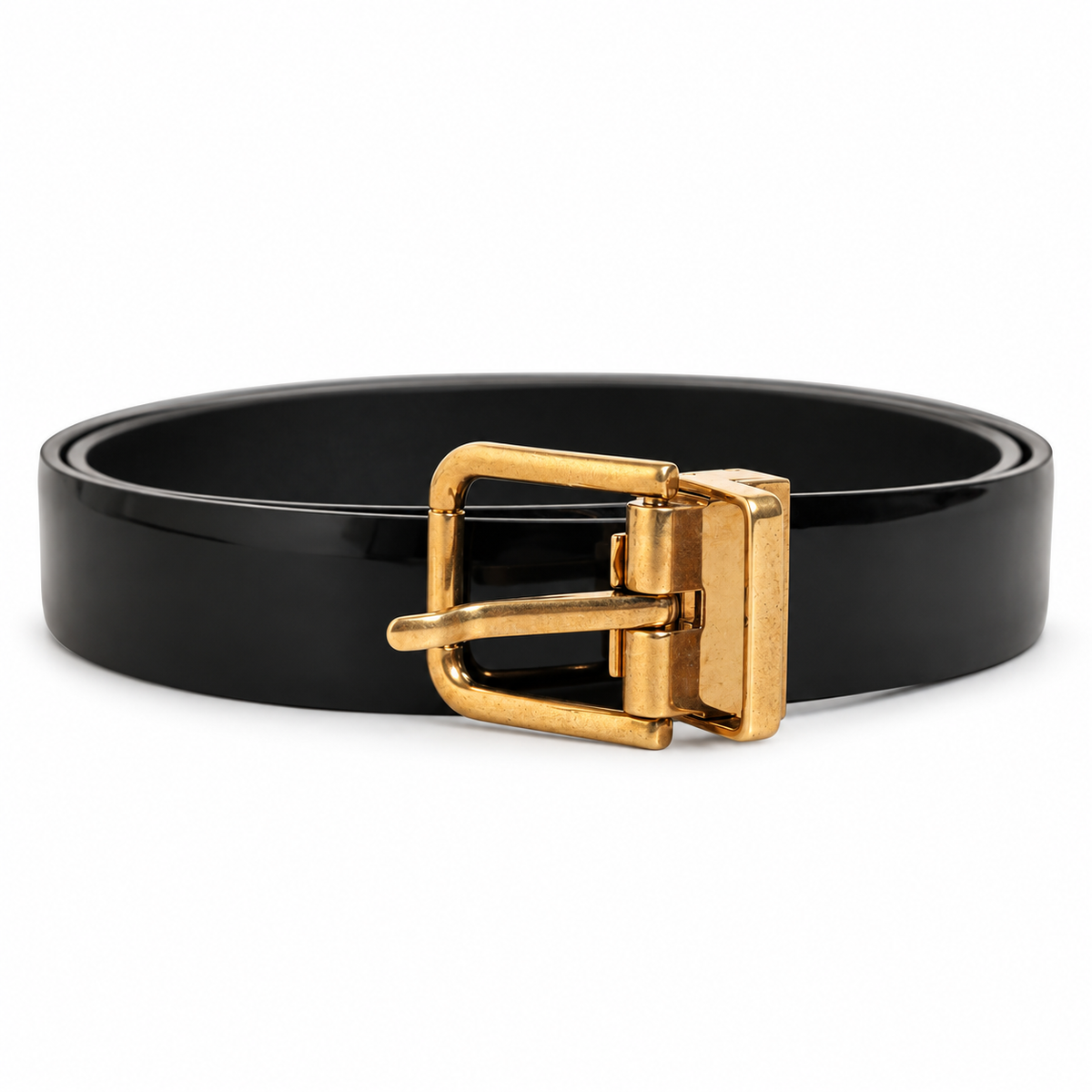 Men's belt Dolce & Gabbana SKU: BC006C A0022 80999 coiled front view