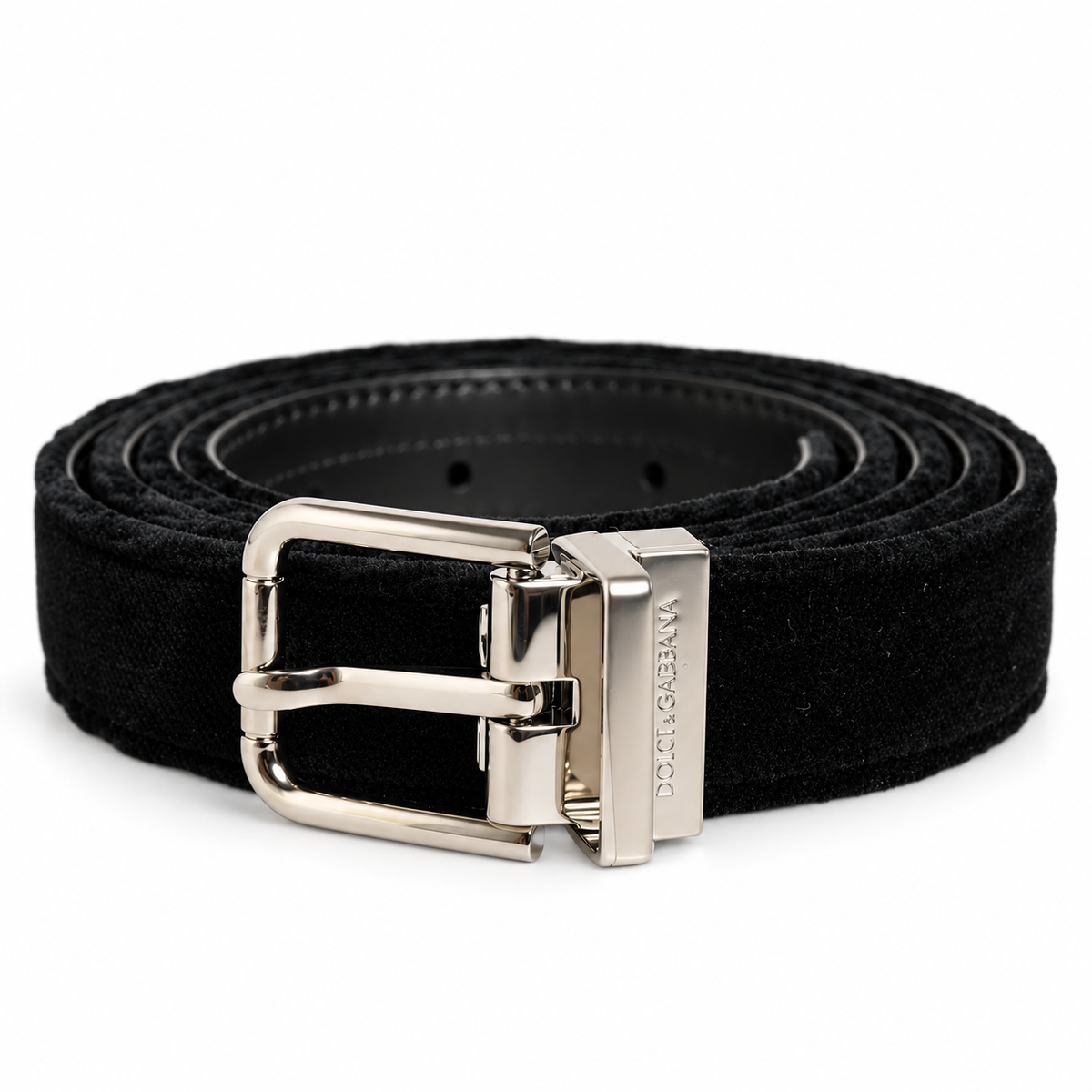 Men's belt Dolce & Gabbana SKU: BC4337 B6808 coiled front view