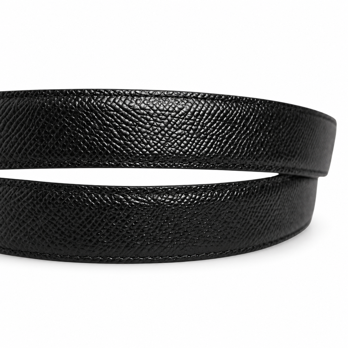 Men's belt Dolce & Gabbana SKU: BC4337 A1001 leather texture close-up