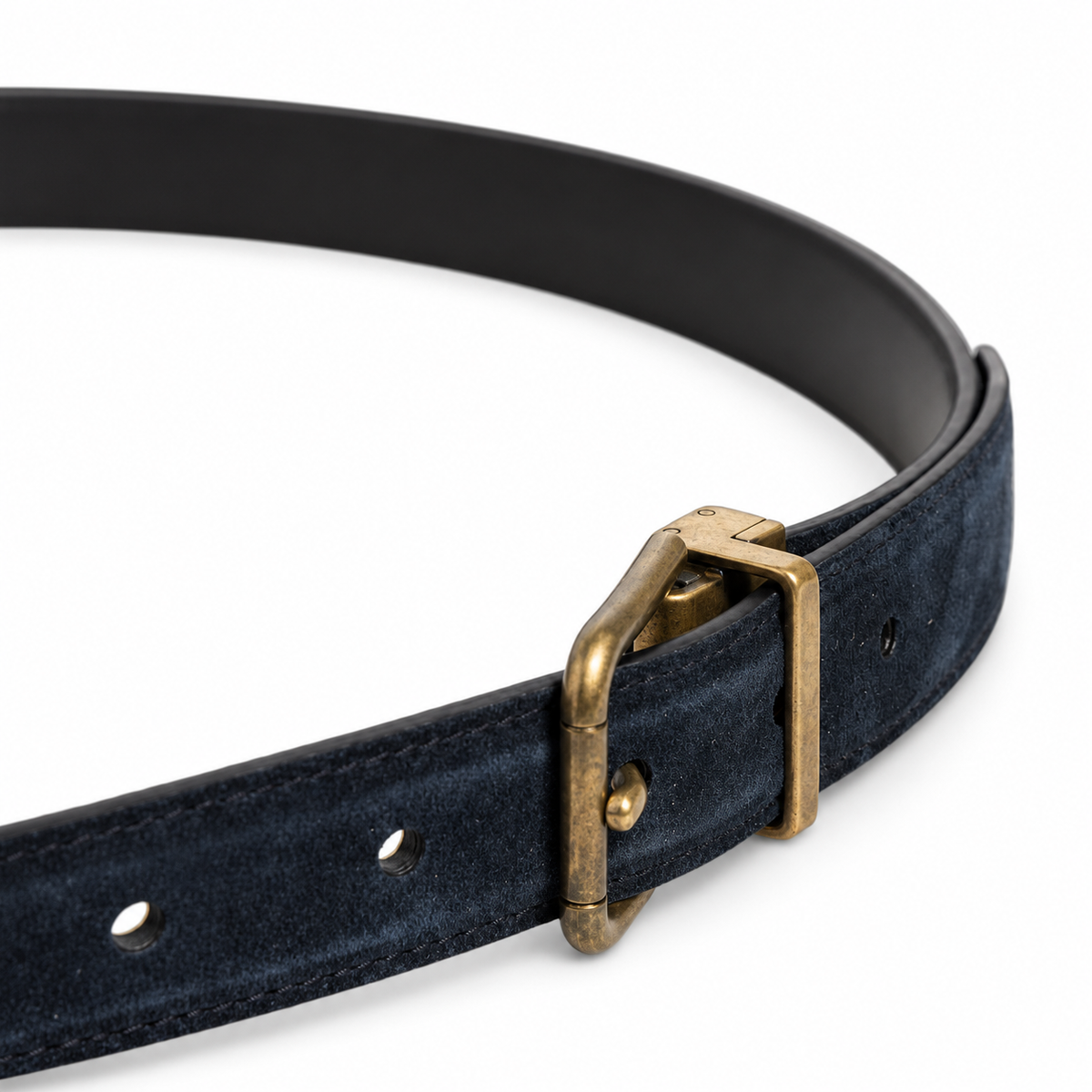 Men's belt Dolce & Gabbana SKU: BC3614 AC575 side buckle close-up