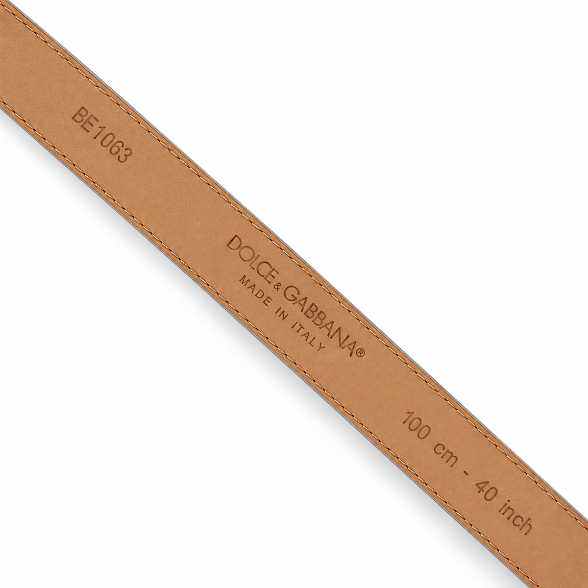 Women's belt Dolce & Gabbana SKU: BE1063 B5462 back logo and size stamp close-up