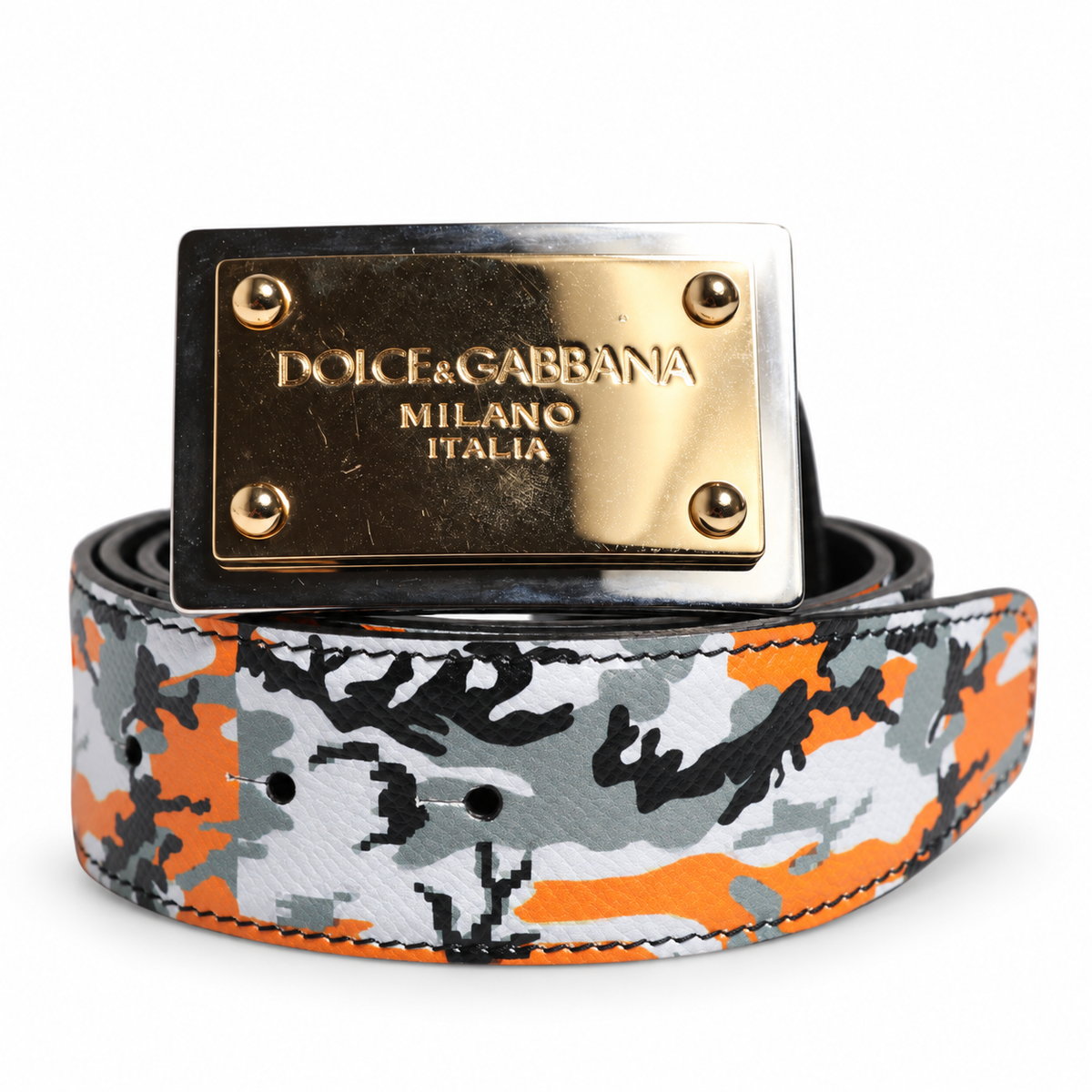 Men's belt Dolce & Gabbana SKU: BC4676 AQ405 - front view