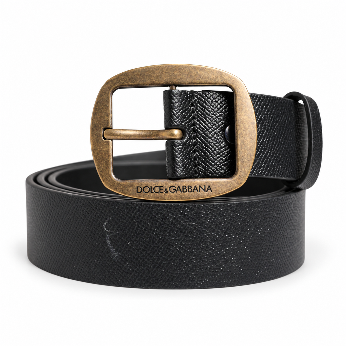Dolce & Gabbana Men Black Classic Leather Metal Buckle Belt - BC4589 B5787 - view 1