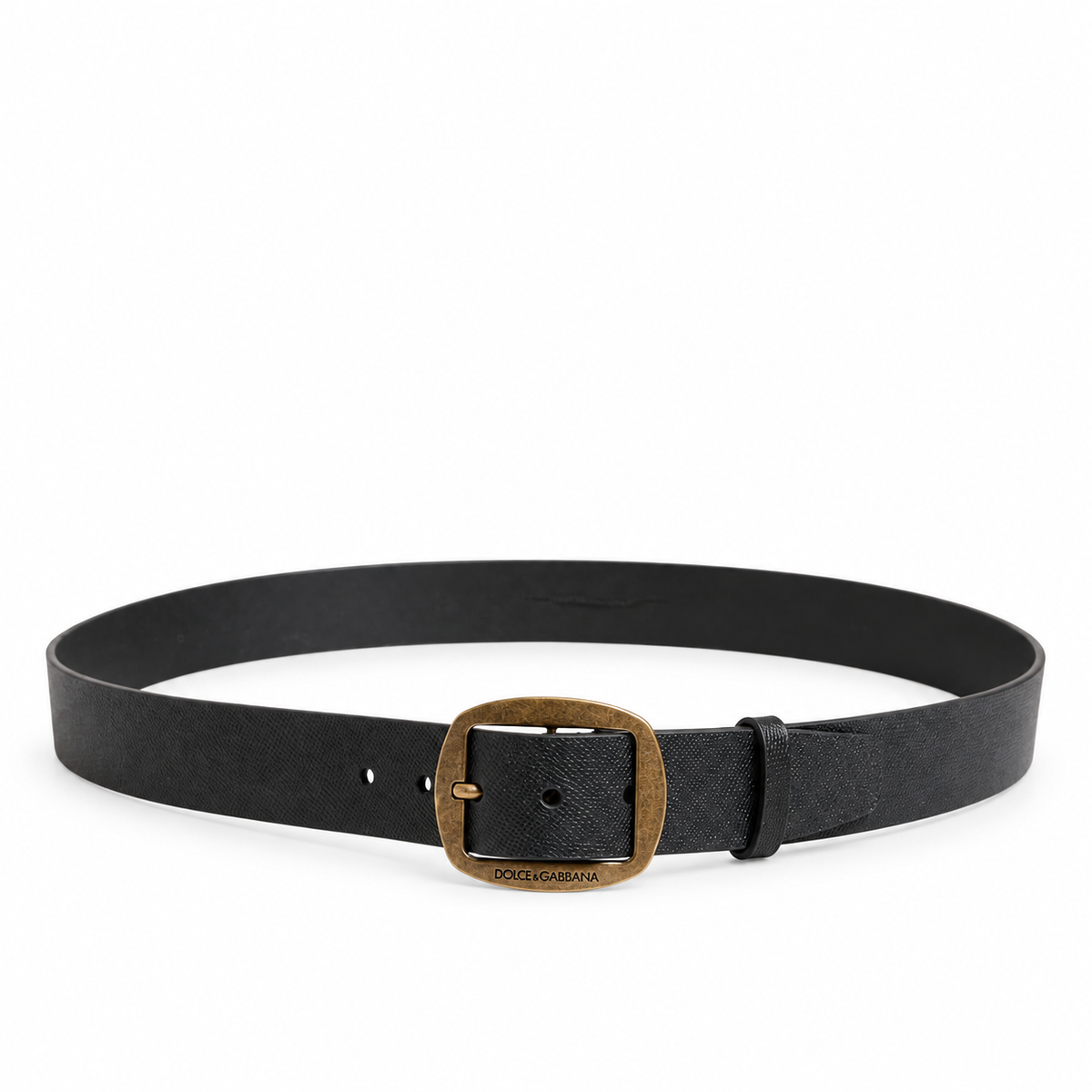 Dolce & Gabbana Men Black Classic Leather Metal Buckle Belt - BC4589 B5787 - view 3